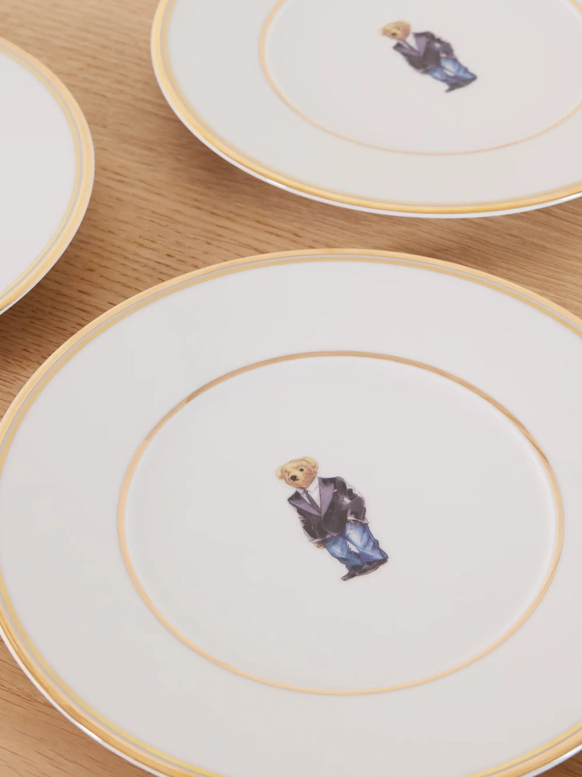 Wilshire Polo Bear 4-piece Porcelain Plates
