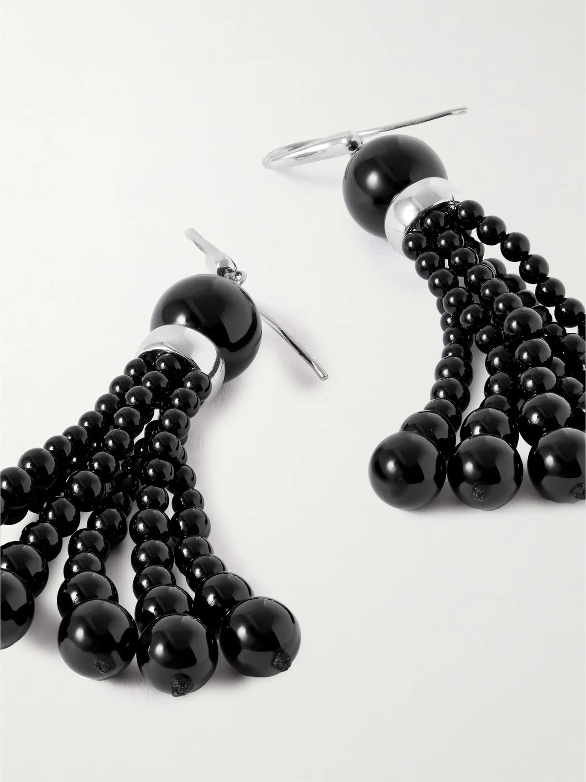 Venice Opera Tasseled Onyx Earrings