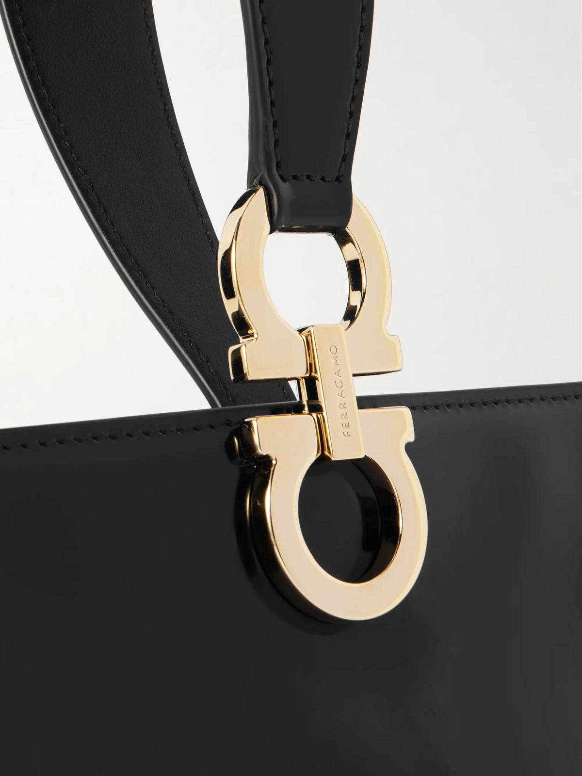 Mini Embellished Glossed-leather Clutch