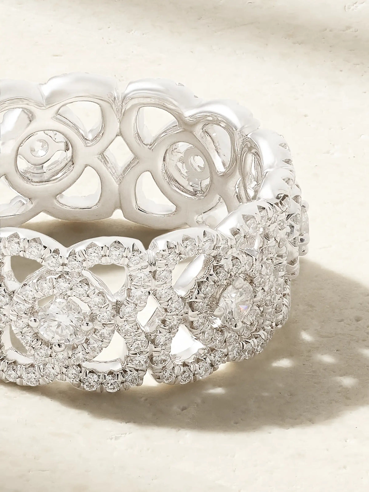 Lotus By De Beers 18-karat White Gold Diamond Ring