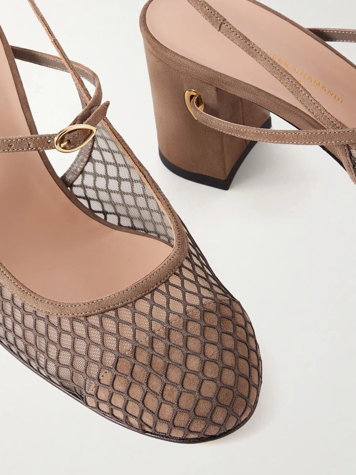Mattia 65 Suede-trimmed Mesh Pumps