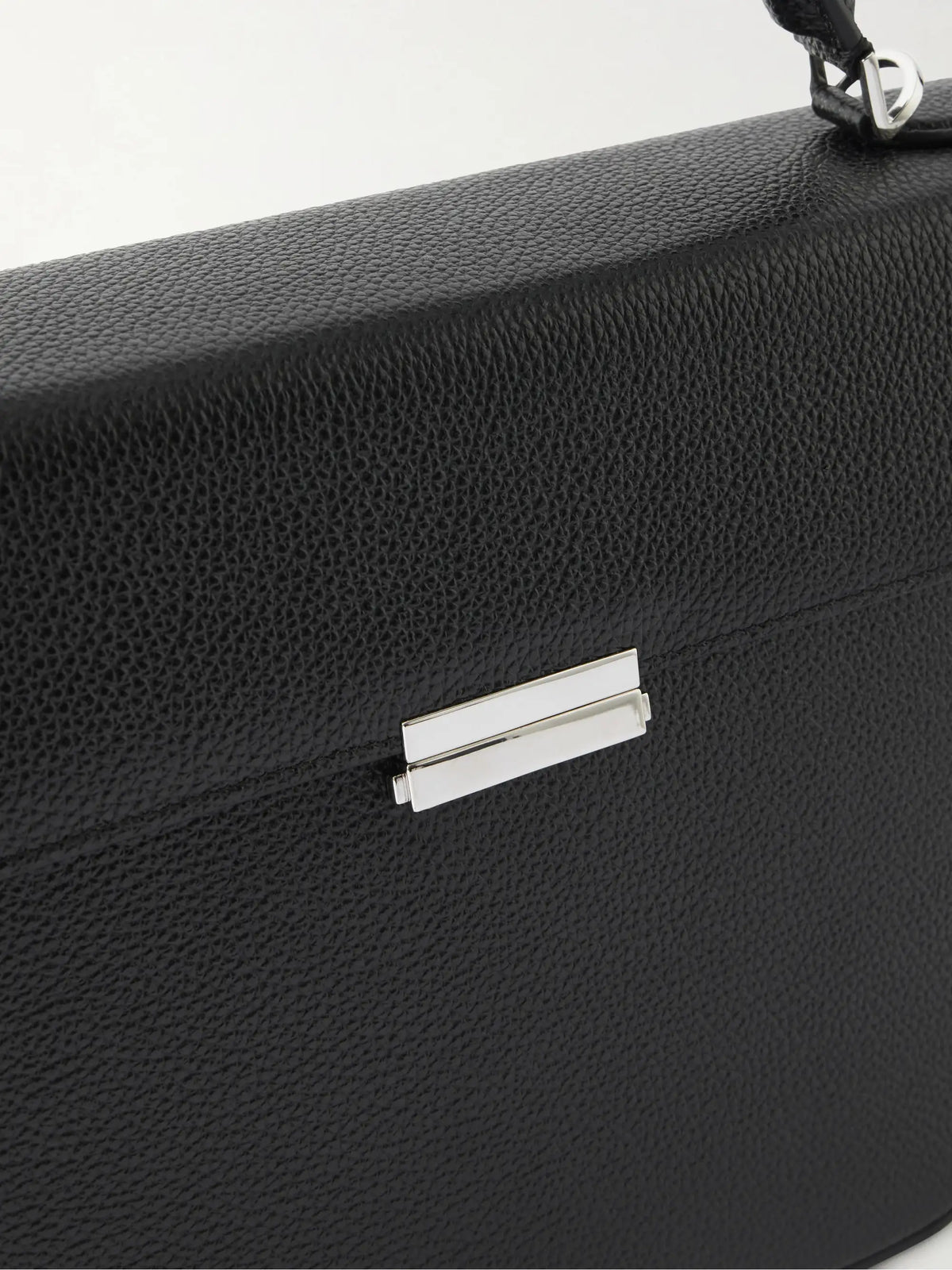 Clip Textured-leather Shoulder Bag