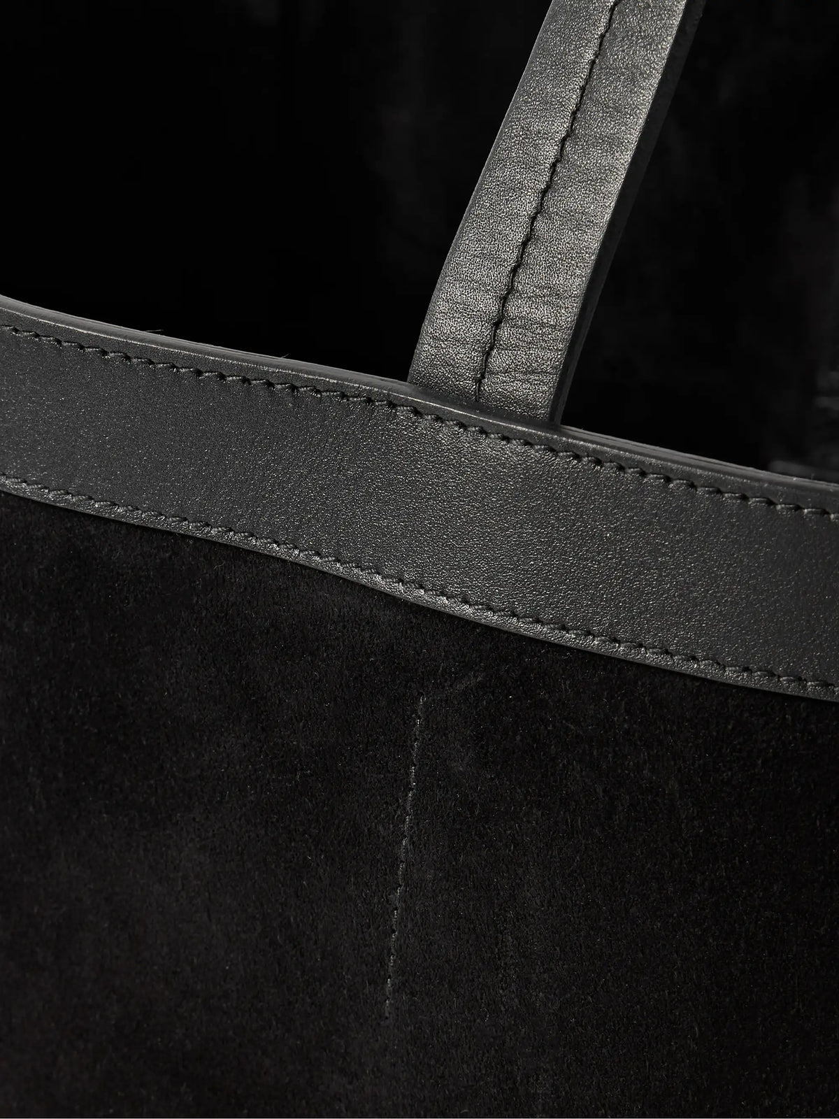 Loren Leather-trimmed Suede Tote