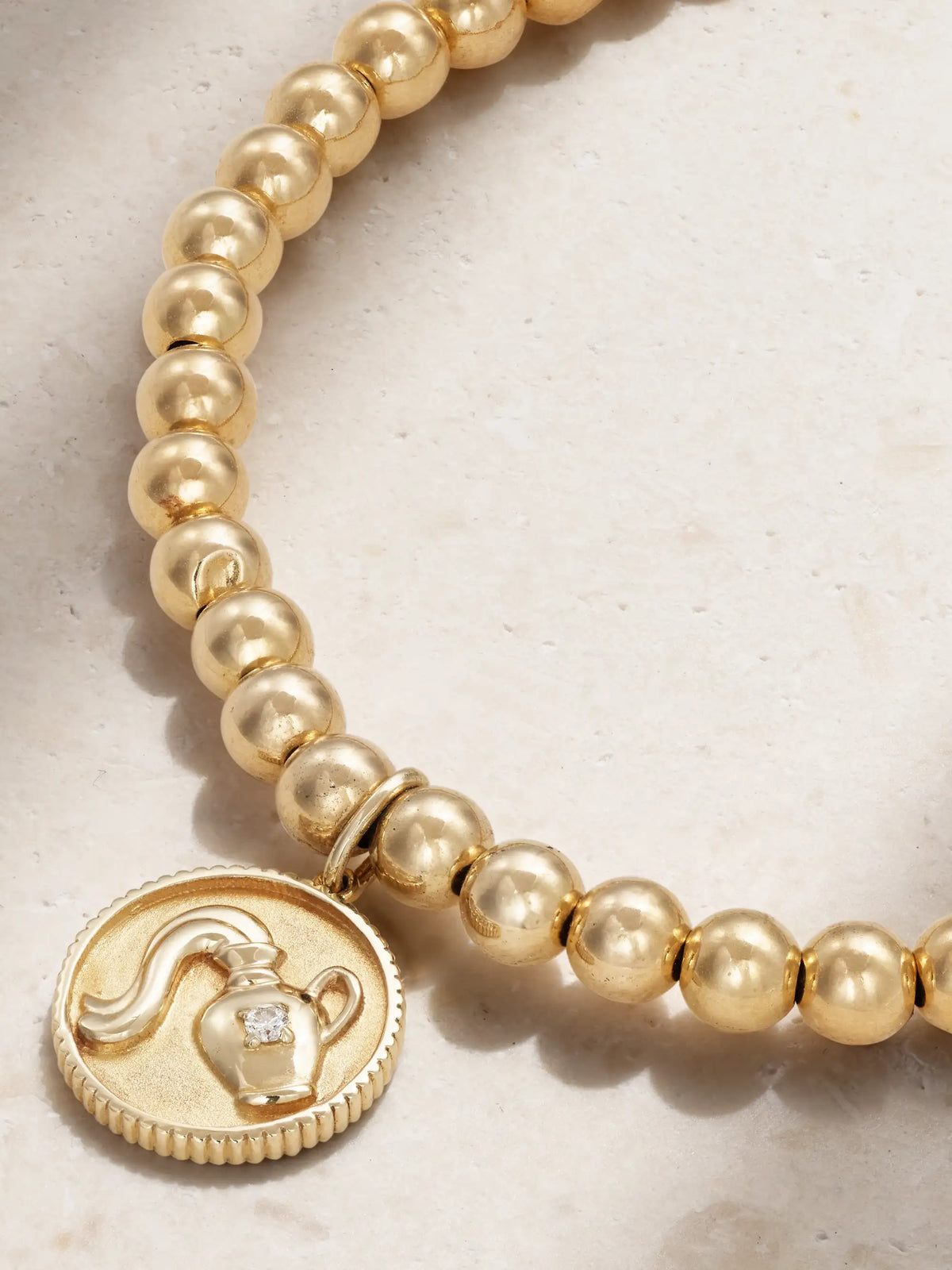 Aquarius 14-karat Gold Diamond Bracelet