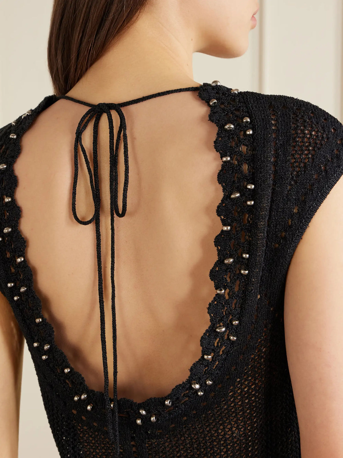 ISABEL MARANT Metorie Embellished Crochet Cotton-blend Tank