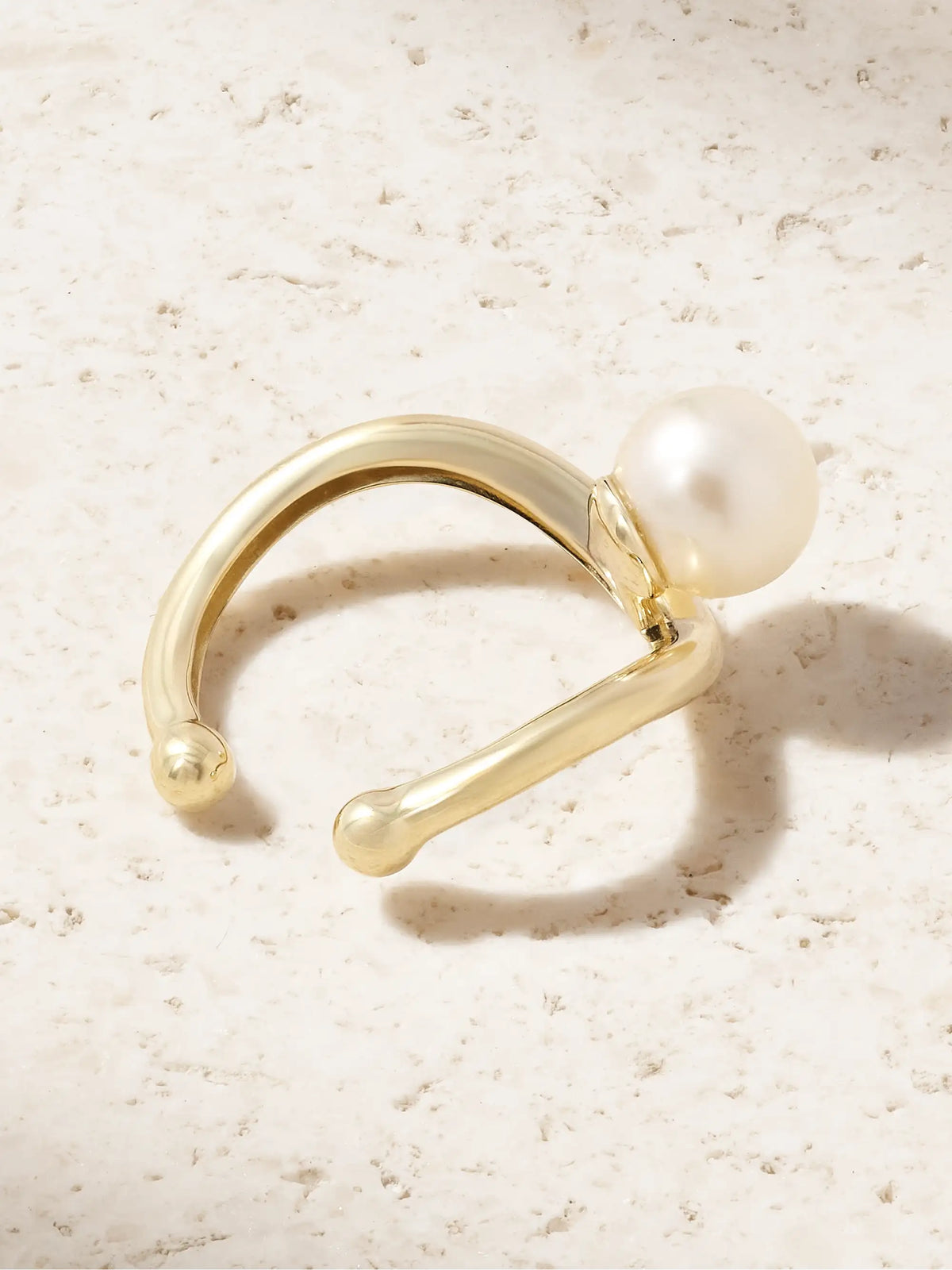 14-karat Gold Pearl Ear Cuff