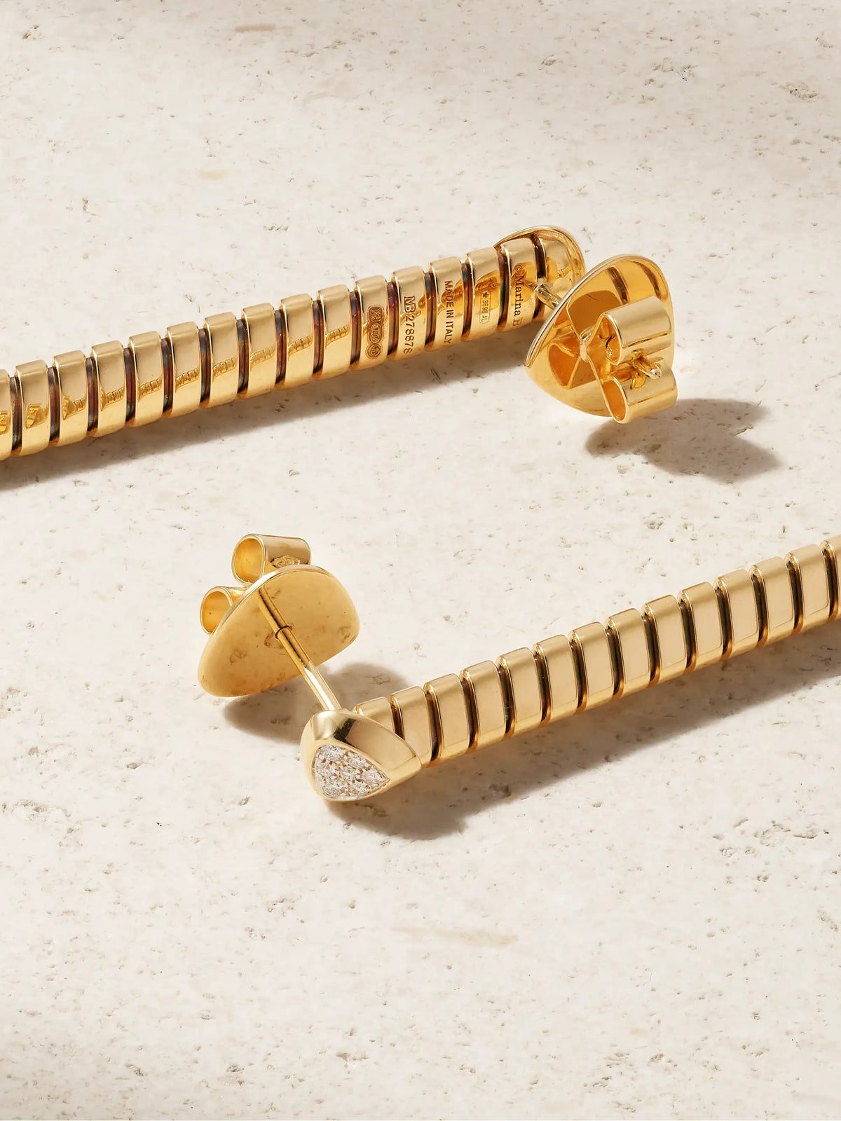 Trisolina 18-karat Gold Diamond Earrings