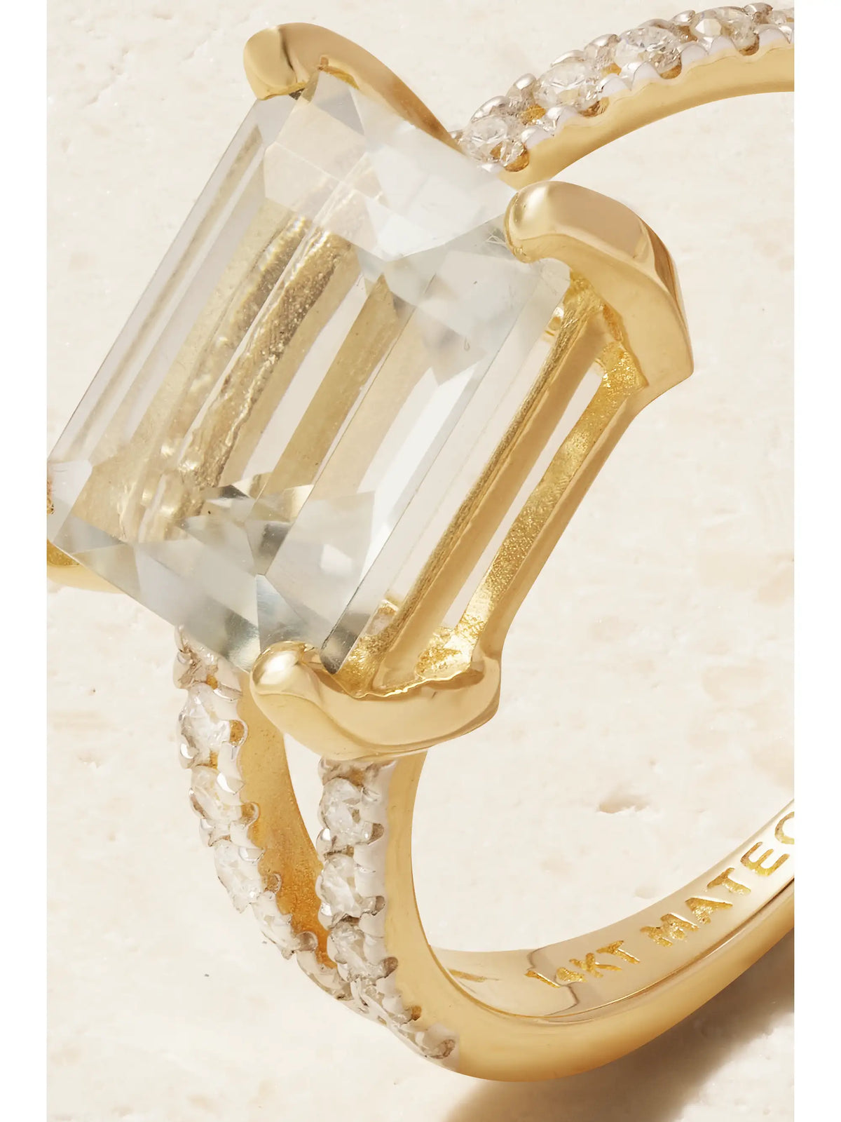Point Of Focus 14-karat Gold, Amethyst And Diamond Ring
