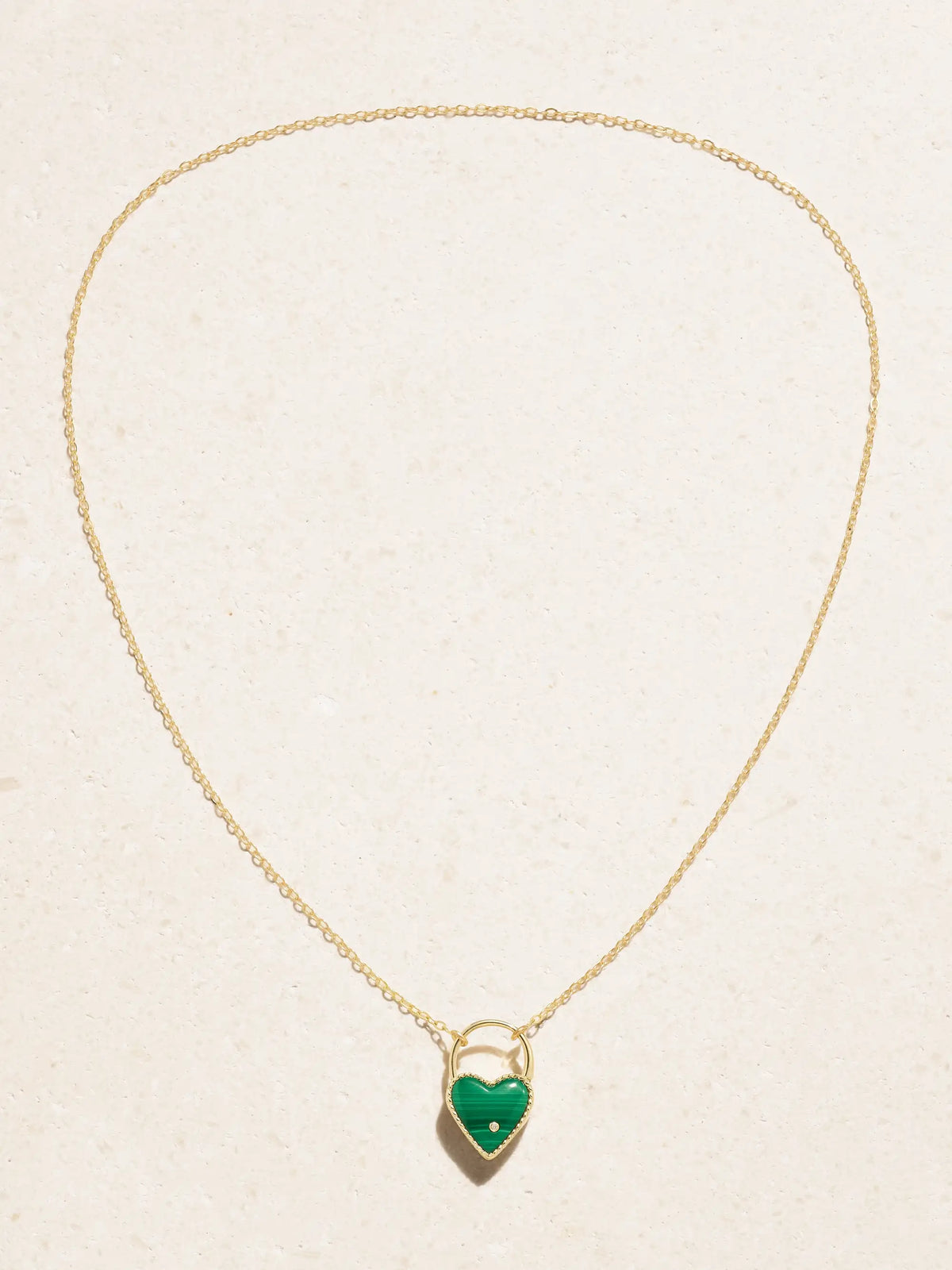 18-karat Gold, Malachite And Diamond Necklace