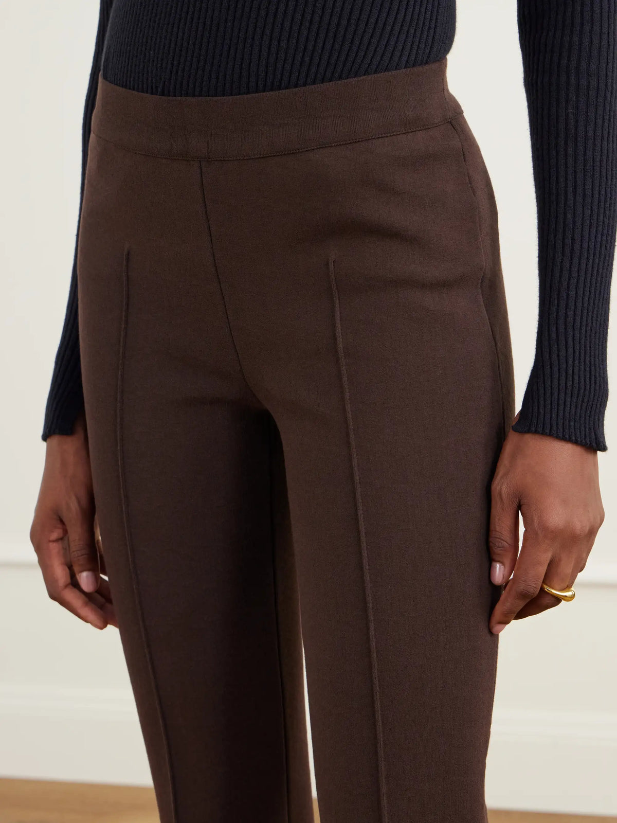 HIGH SPORT Geo Kick Cotton-blend Cropped Flared Pants