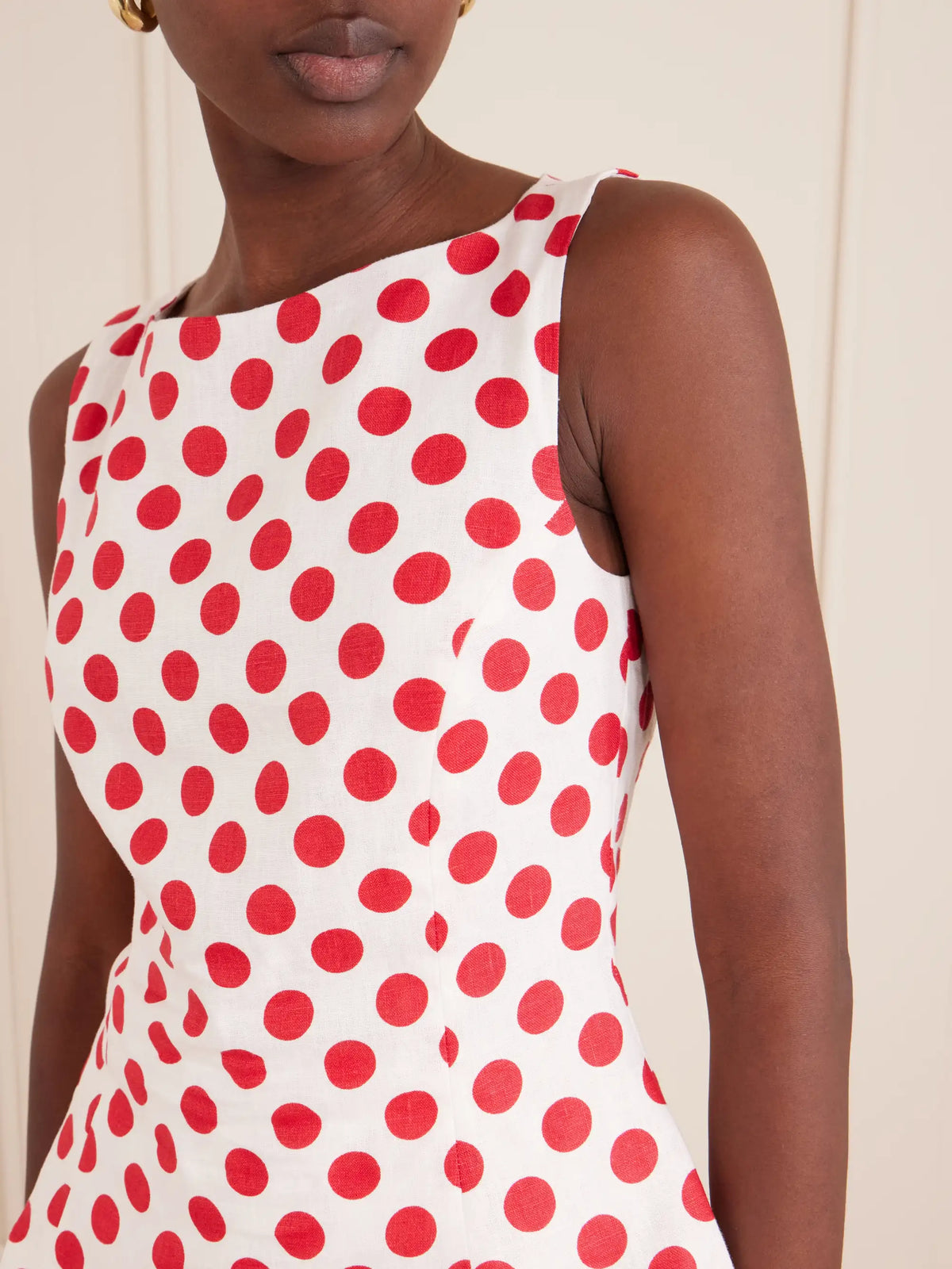 Faithfull Ana Polka-dot Linen Top