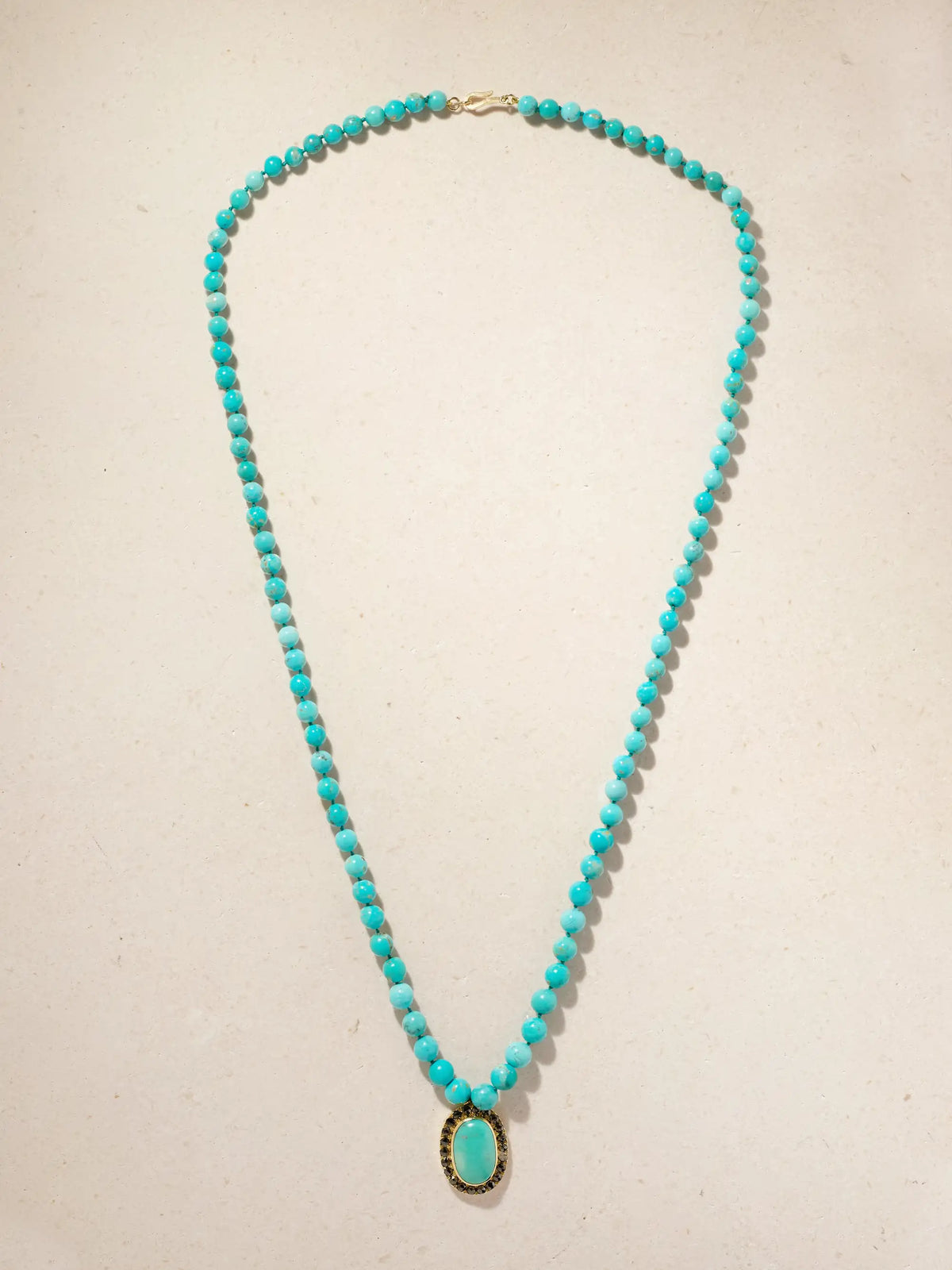 Ileana Makri 18-karat Gold, Turquoise And Diamond Necklace