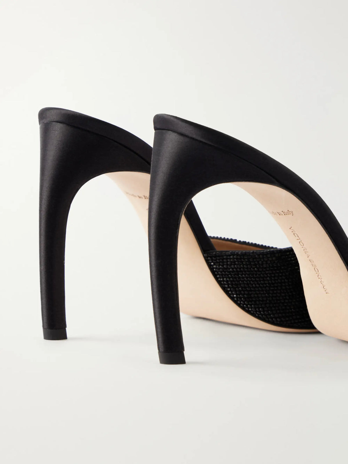 Victoria Beckham Harlow 100 Bead-embellished Satin Sandals