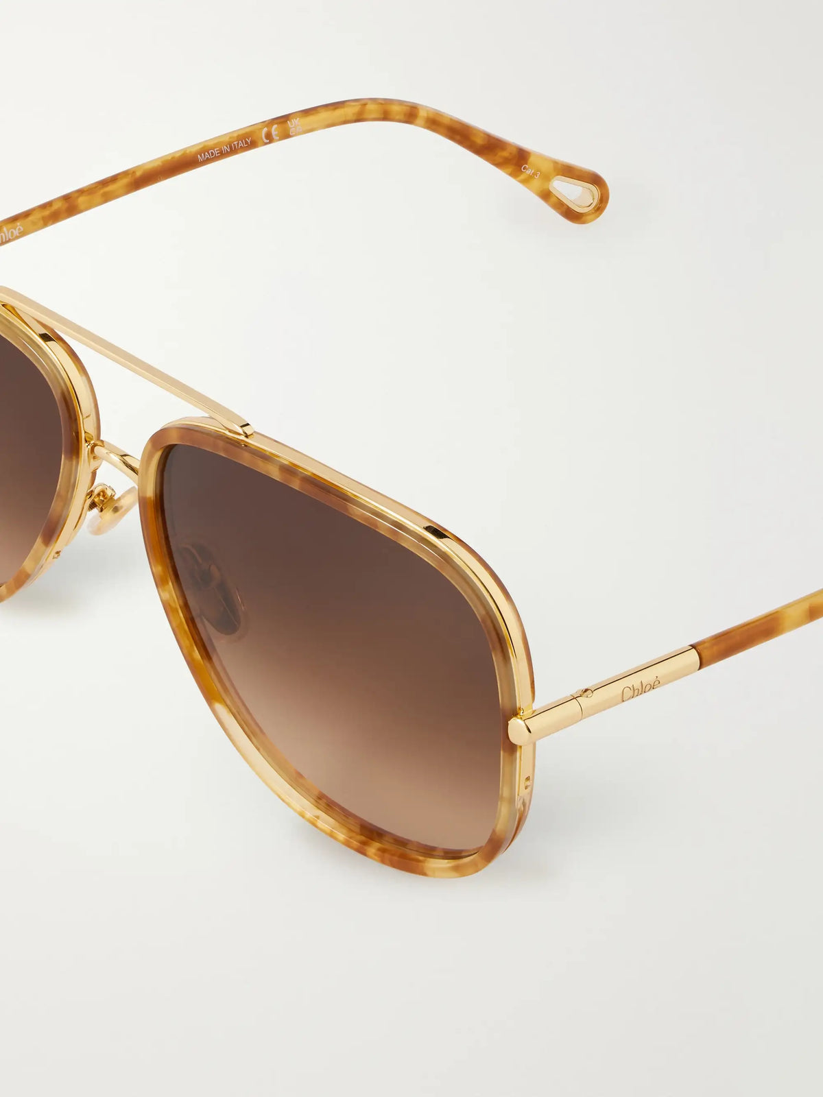 Tubolar Aviator-frame Acetate Sunglasses