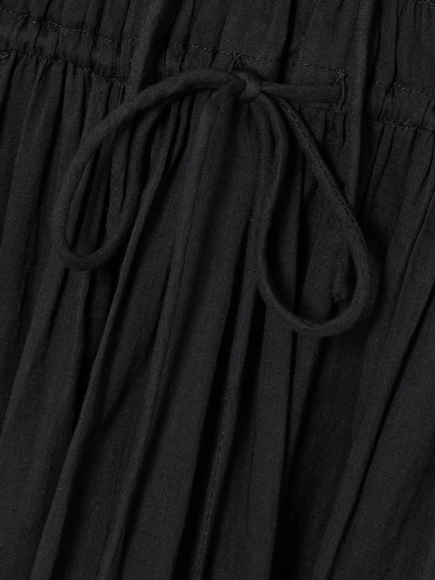 Ischia Shirred Organic Cotton-voile Midi Dress