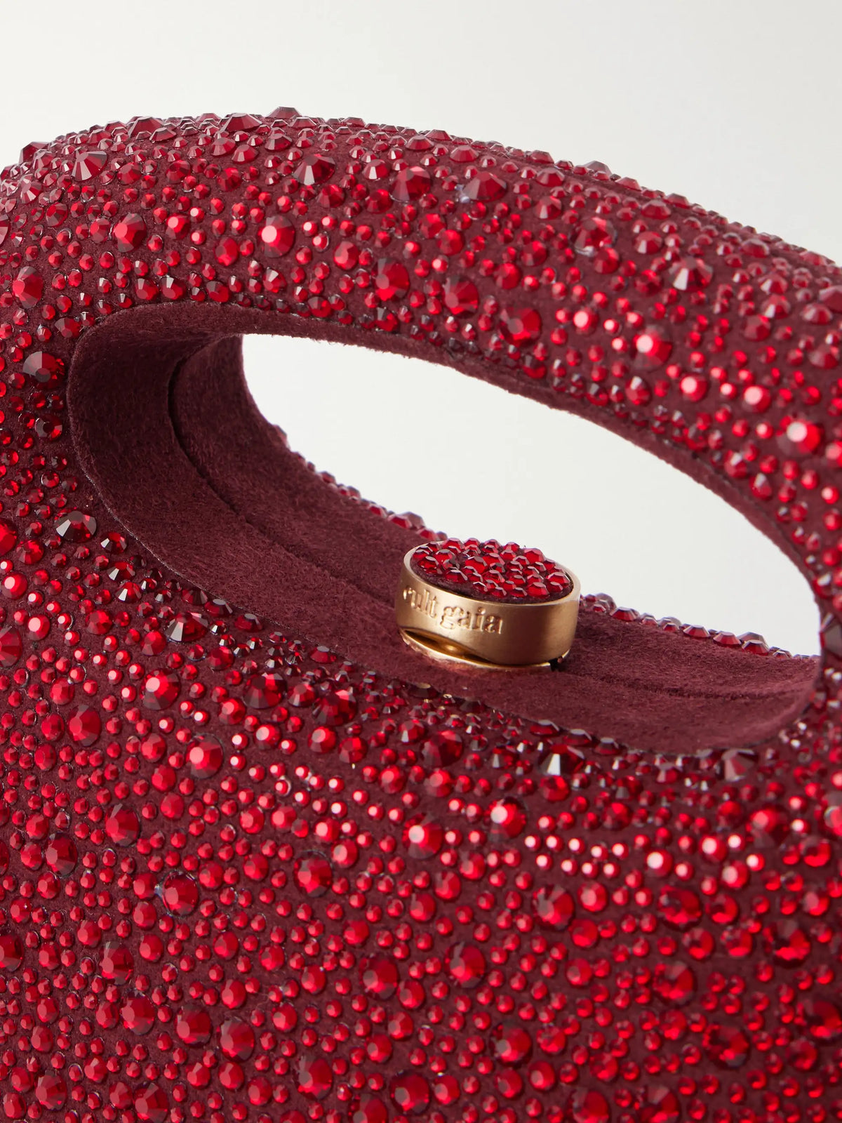 Cult Gaia Mimi Crystal-embellished Suede Top-handle Bag