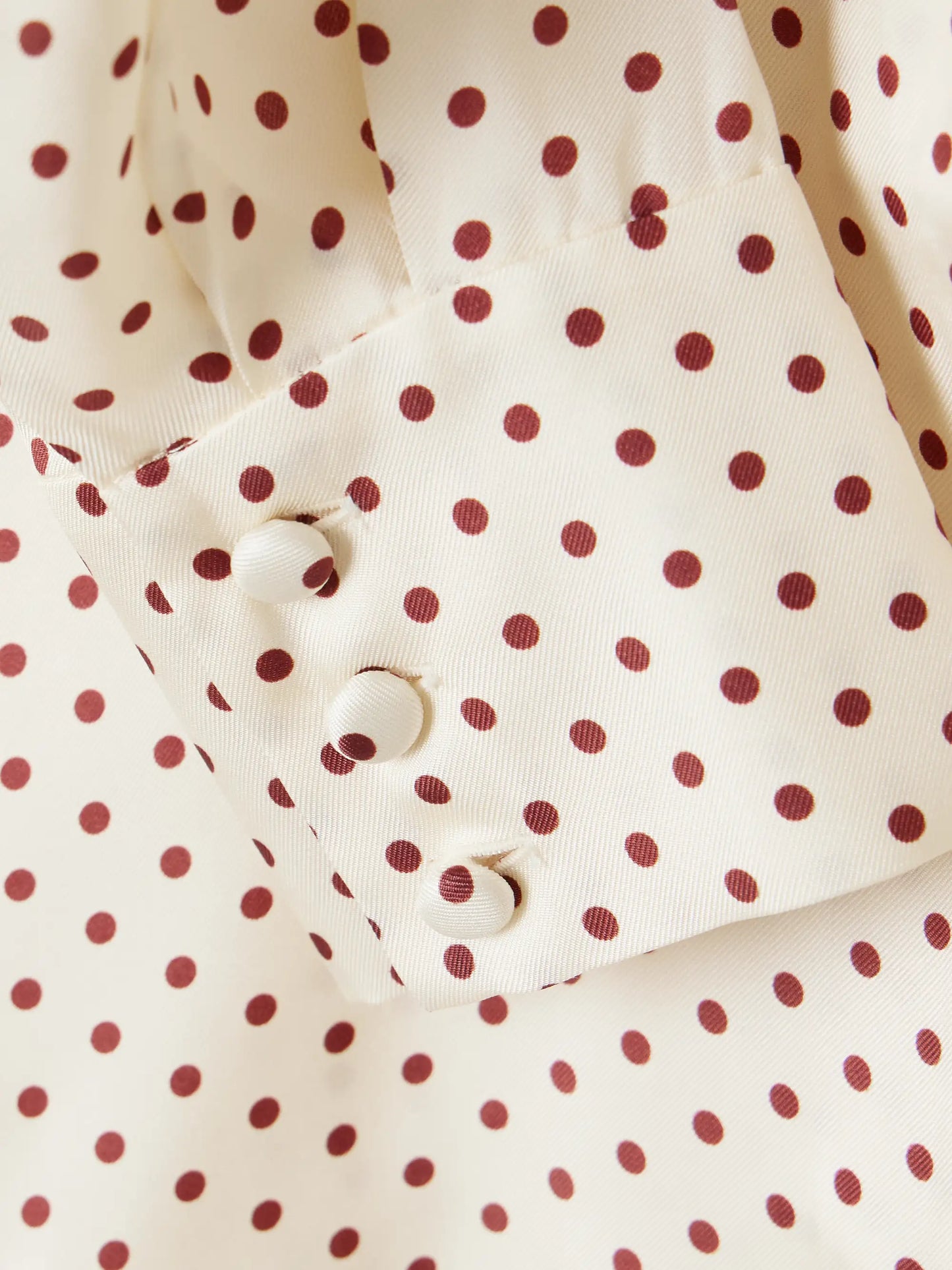 Elene Polka-dot Silk-blend Twill Blouse