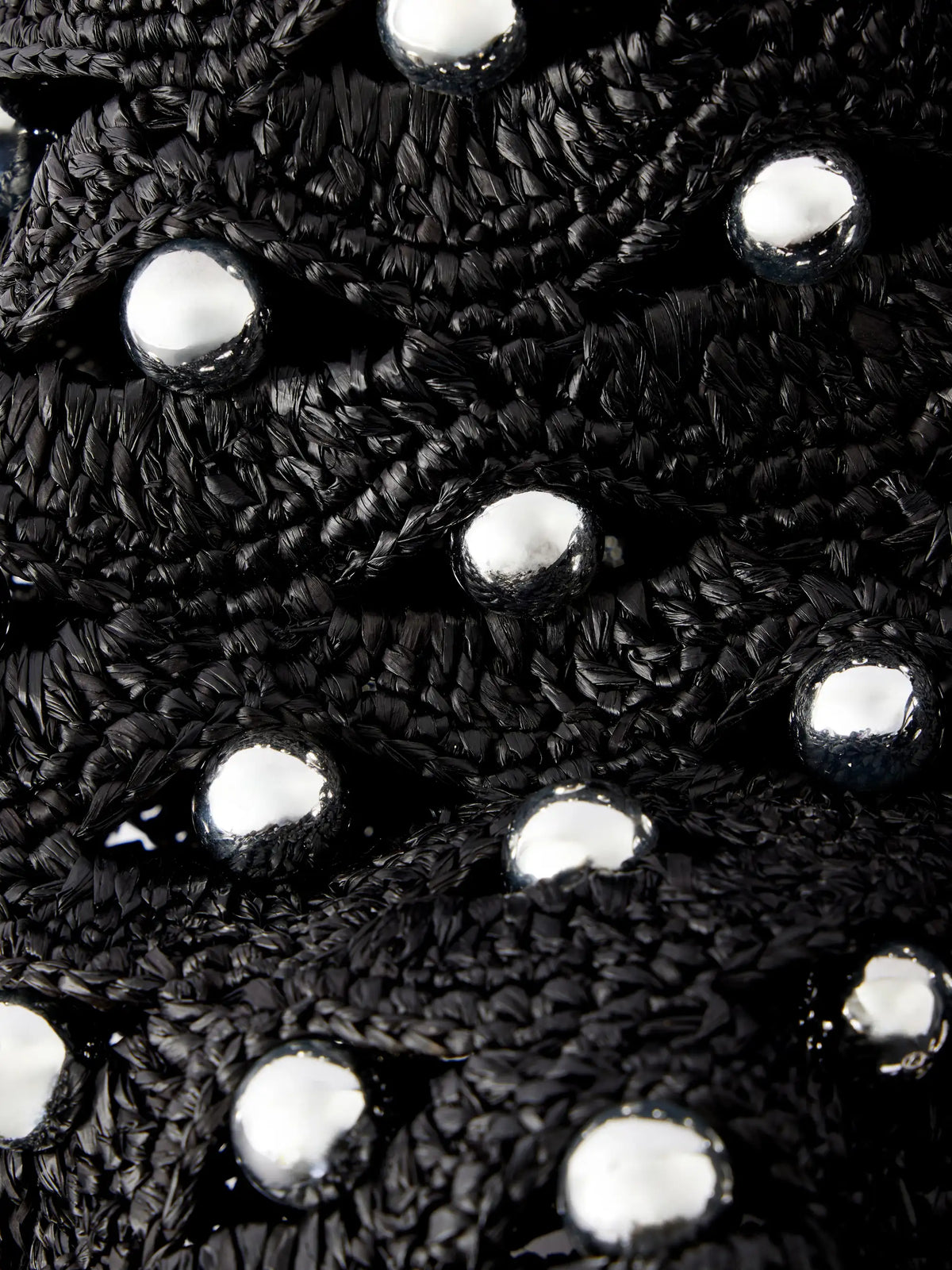 RABANNE Embellished Leather-trimmed Raffia Crossbody Bag