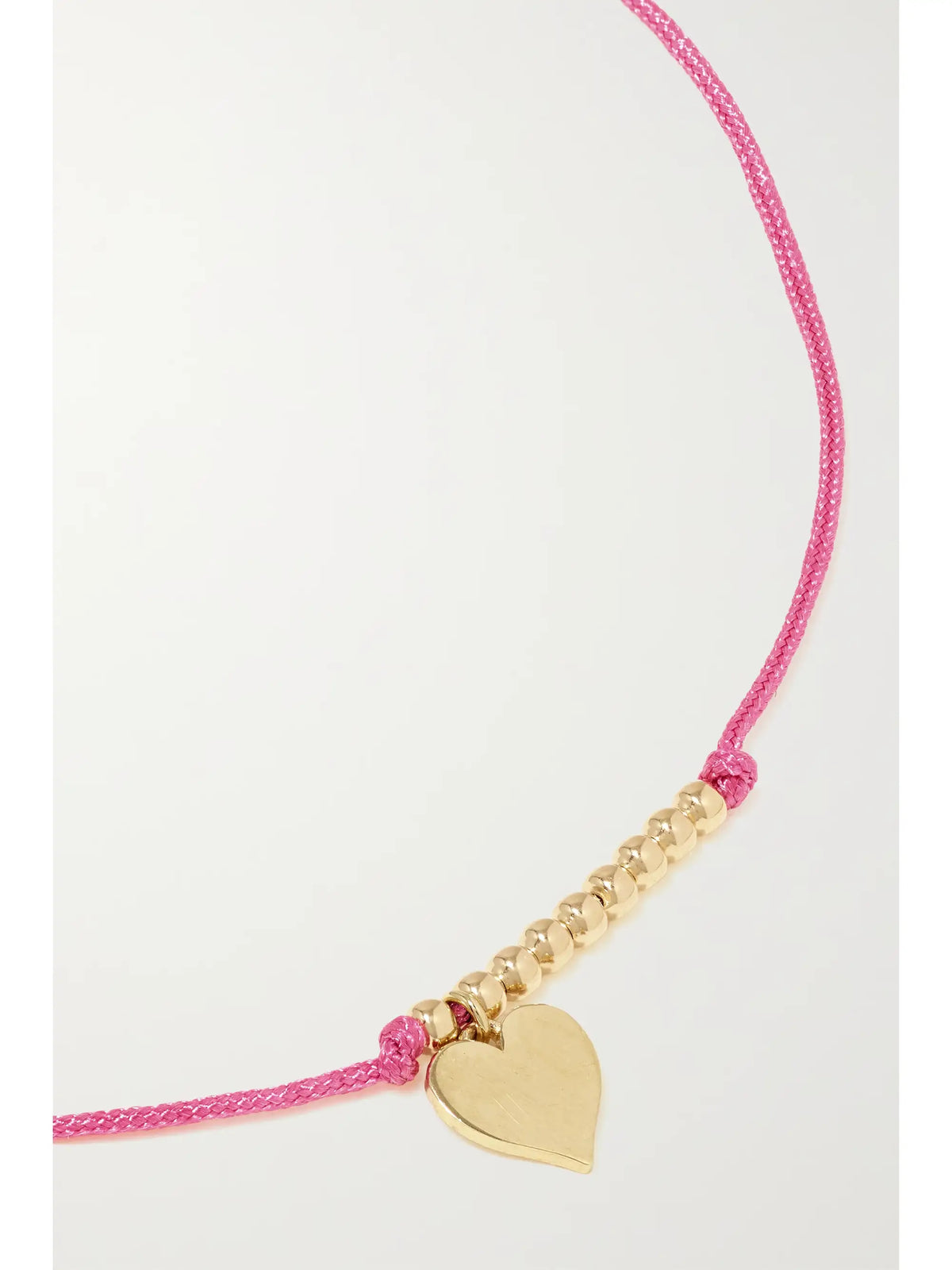 Pure Heart 14-karat Gold Cord Bracelet