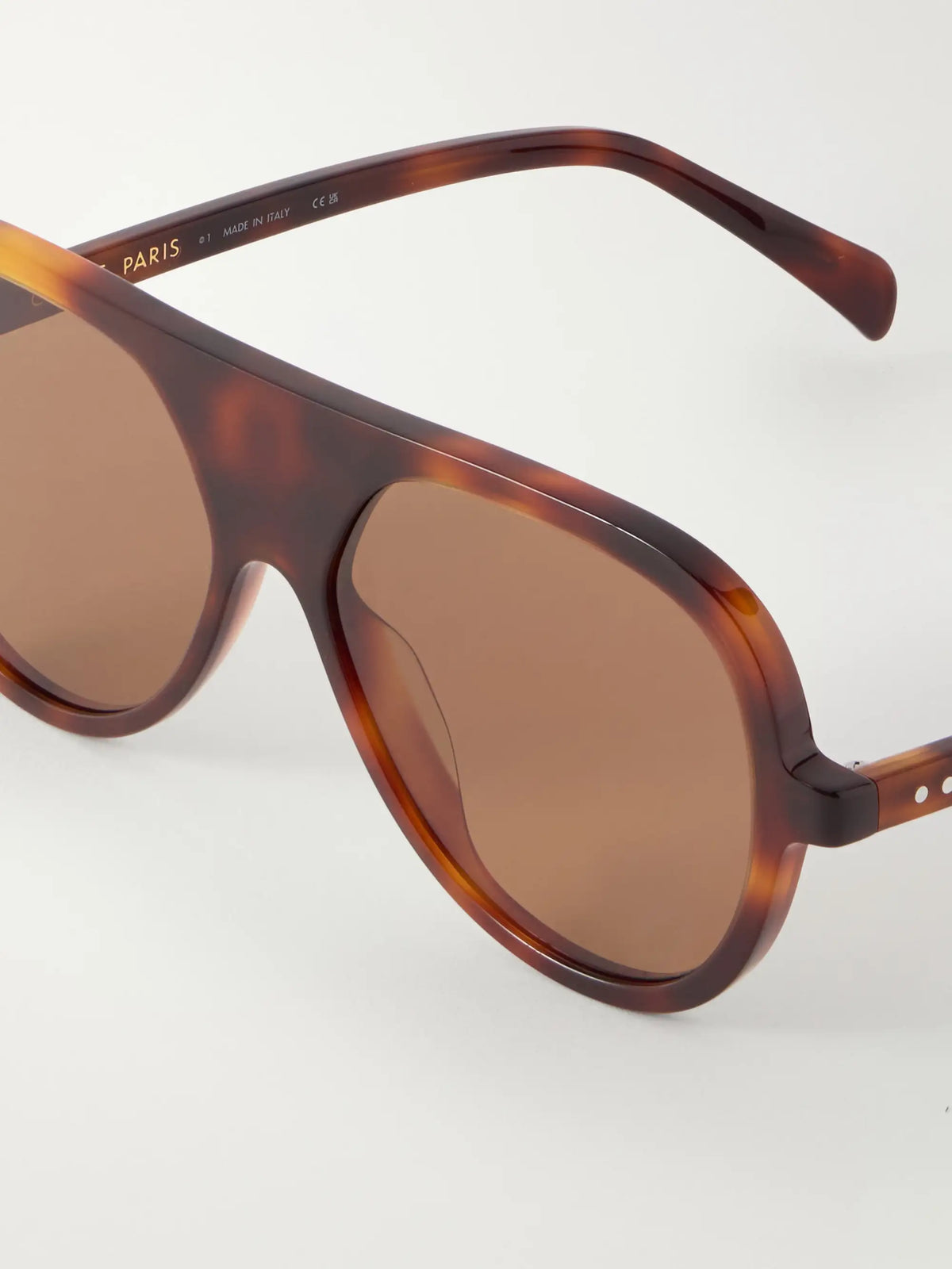 CELINE Eyewear Thin Pilot Aviator-style Acetate Sunglasses