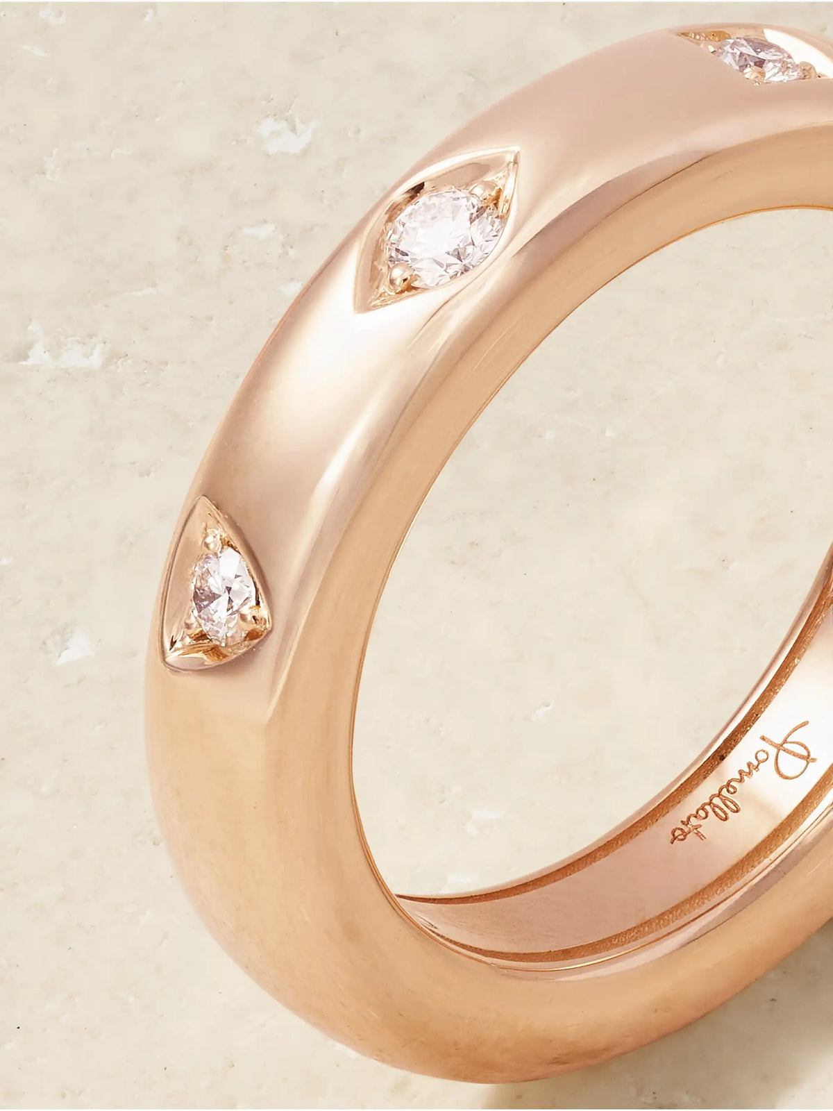 Iconica Extra Slim 18-karat Rose Gold Diamond Ring
