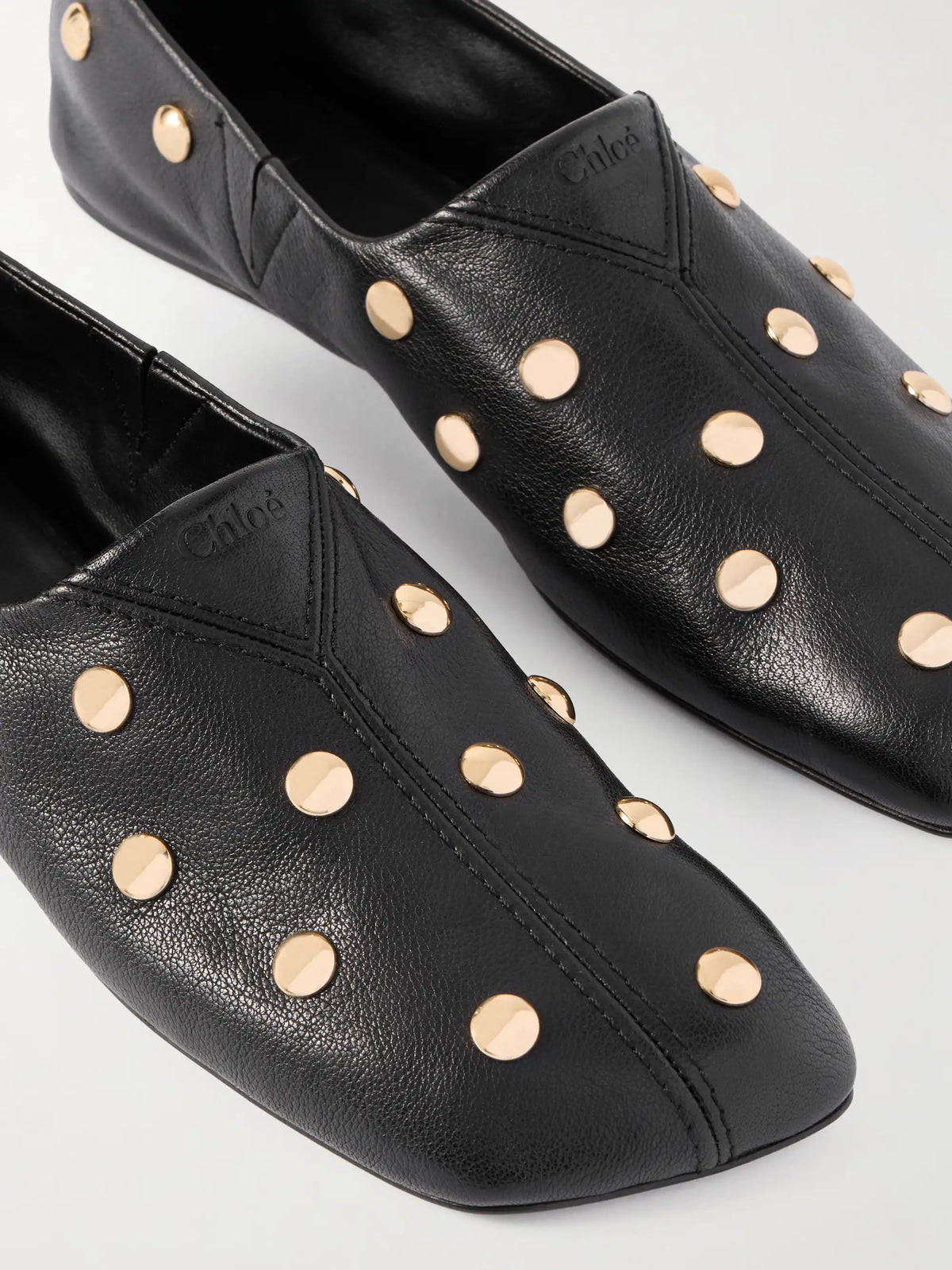 Rita Embellished Leather Ballet Flats