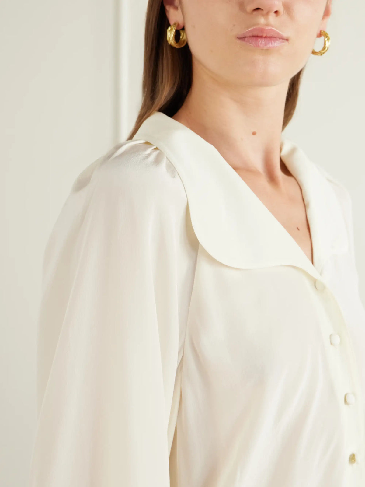 FRAME The Gala Silk-crepe De Chine Blouse