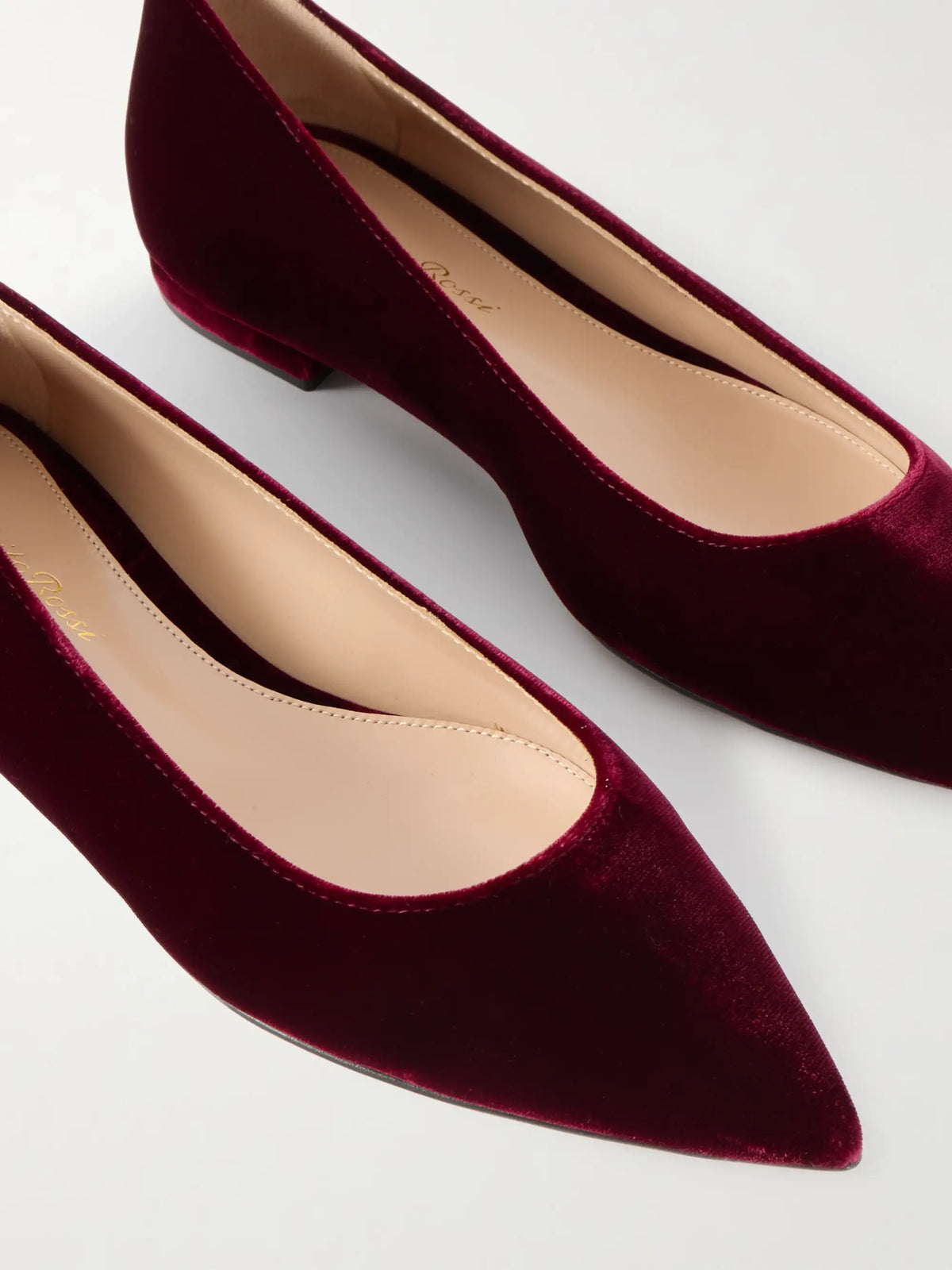 Velvet Point-toe Flats