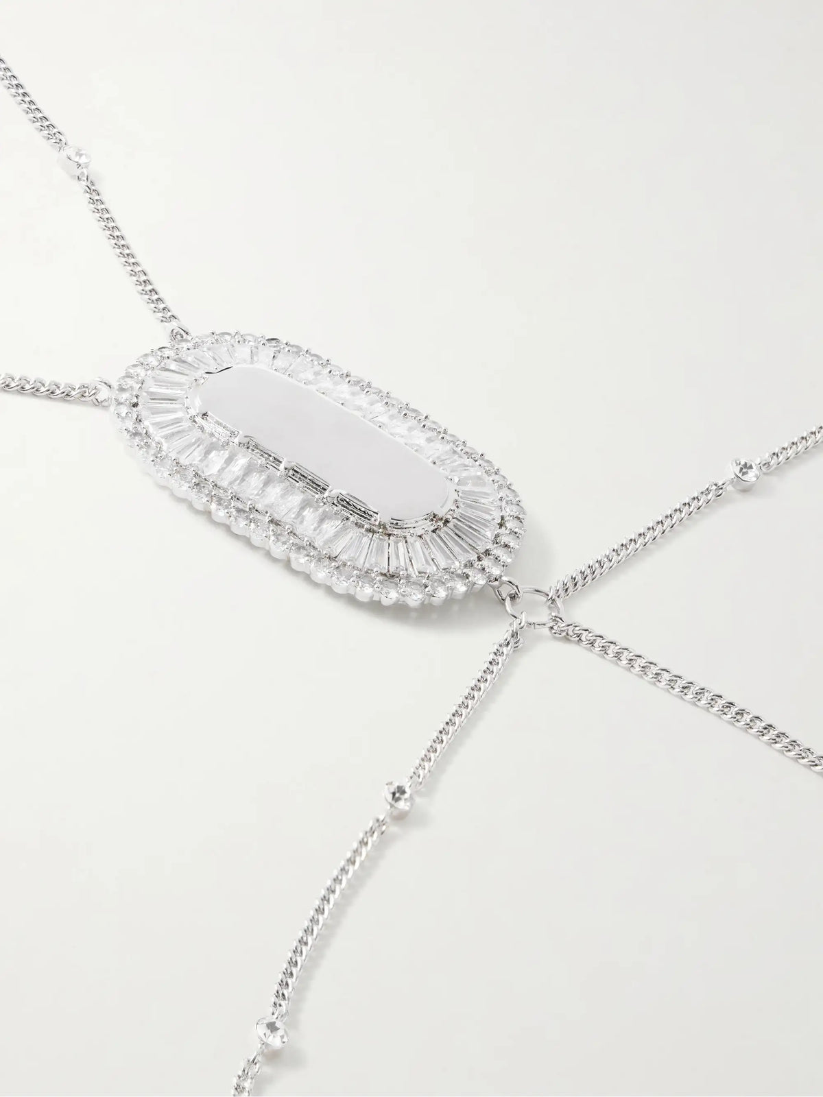 Silver-tone Crystal Body Chain