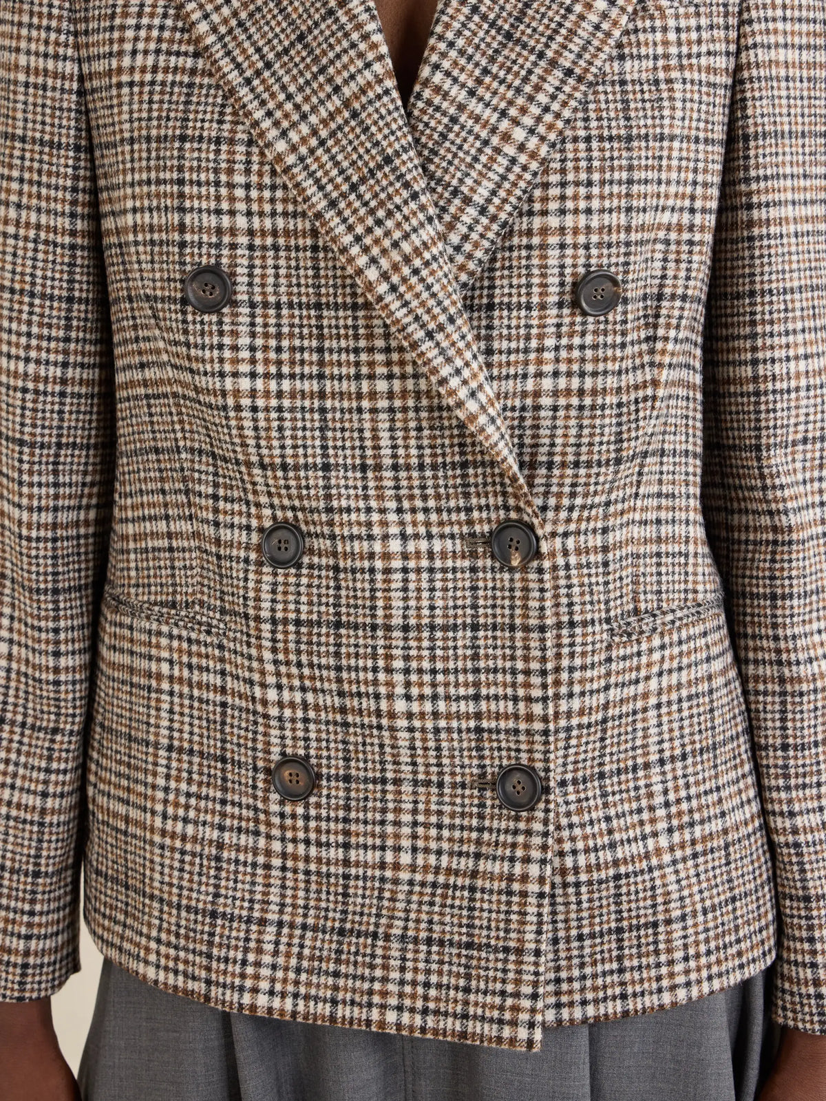 Brunello Cucinelli Checked Wool-blend Blazer
