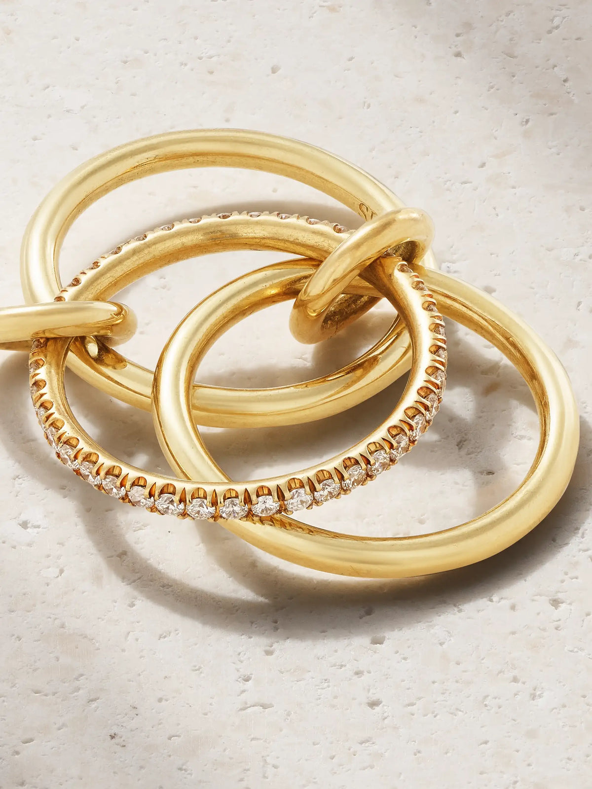 Sonny Set Of Three 18-karat Gold Diamond Rings
