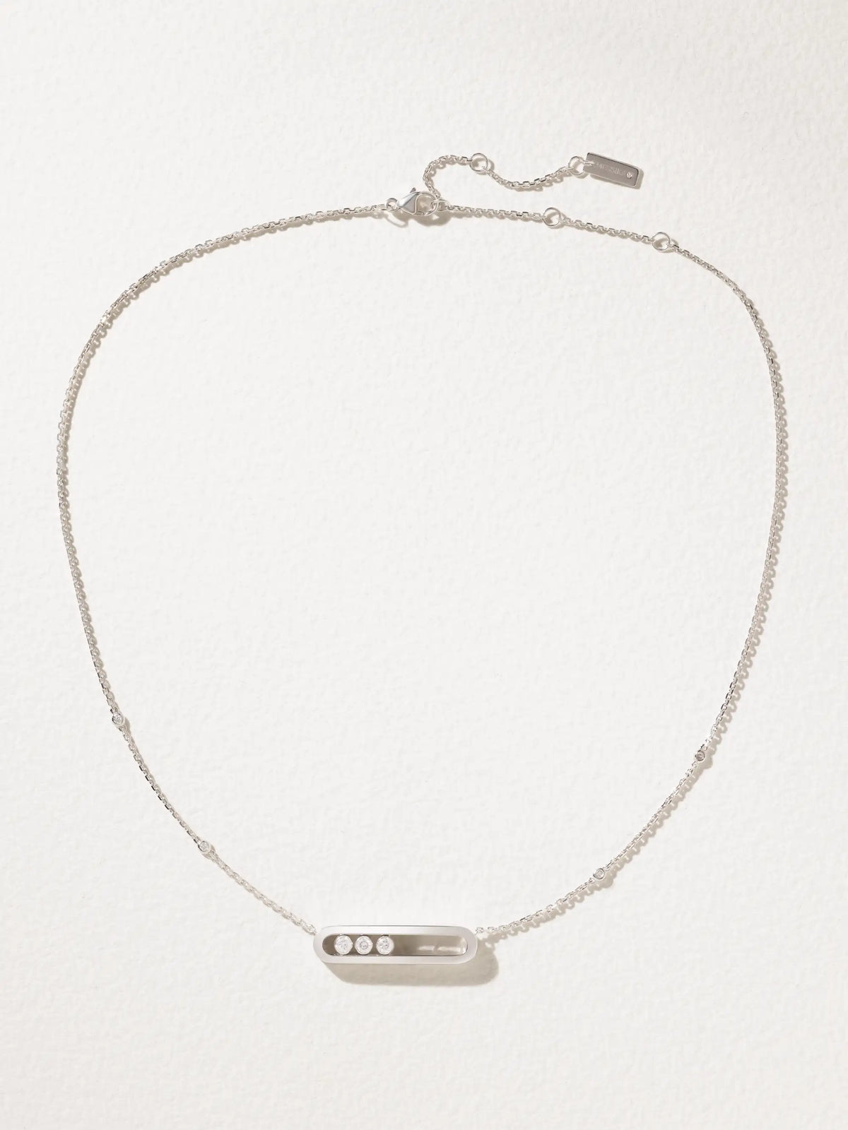 Move 18-karat White Gold Diamond Necklace