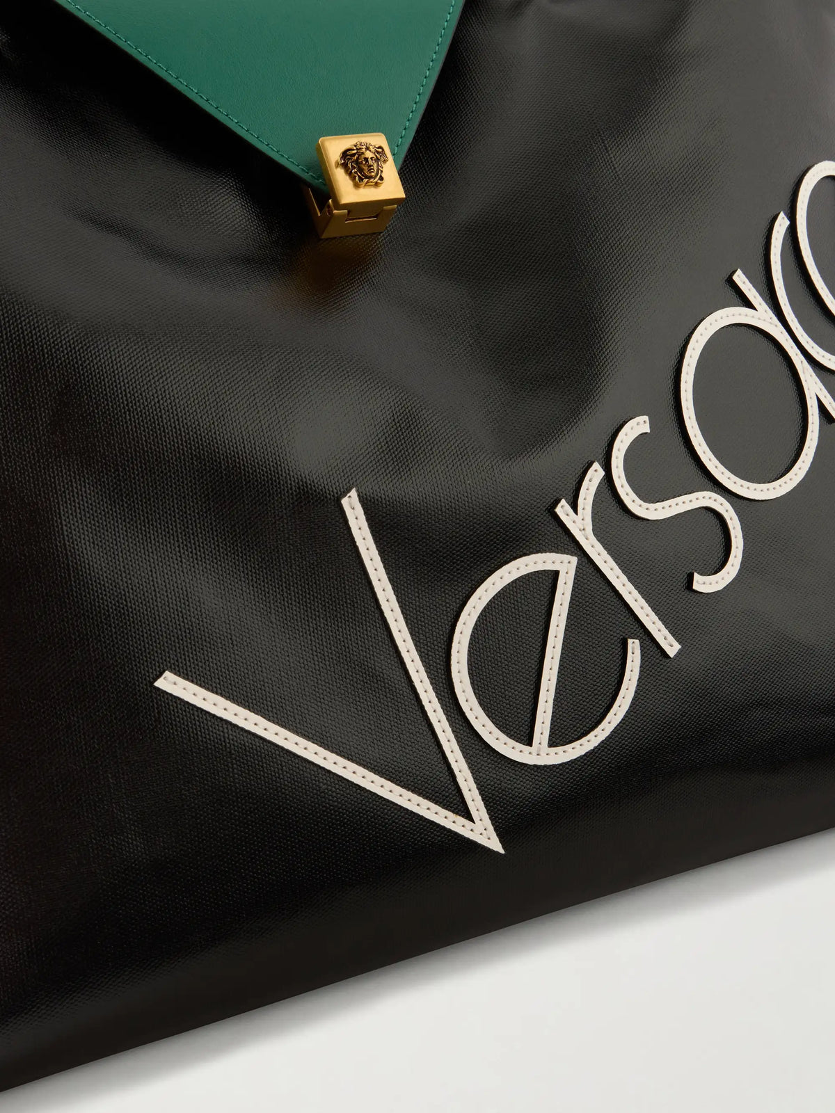 Logo-appliquéd Leather-trimmed Coated-canvas Tote