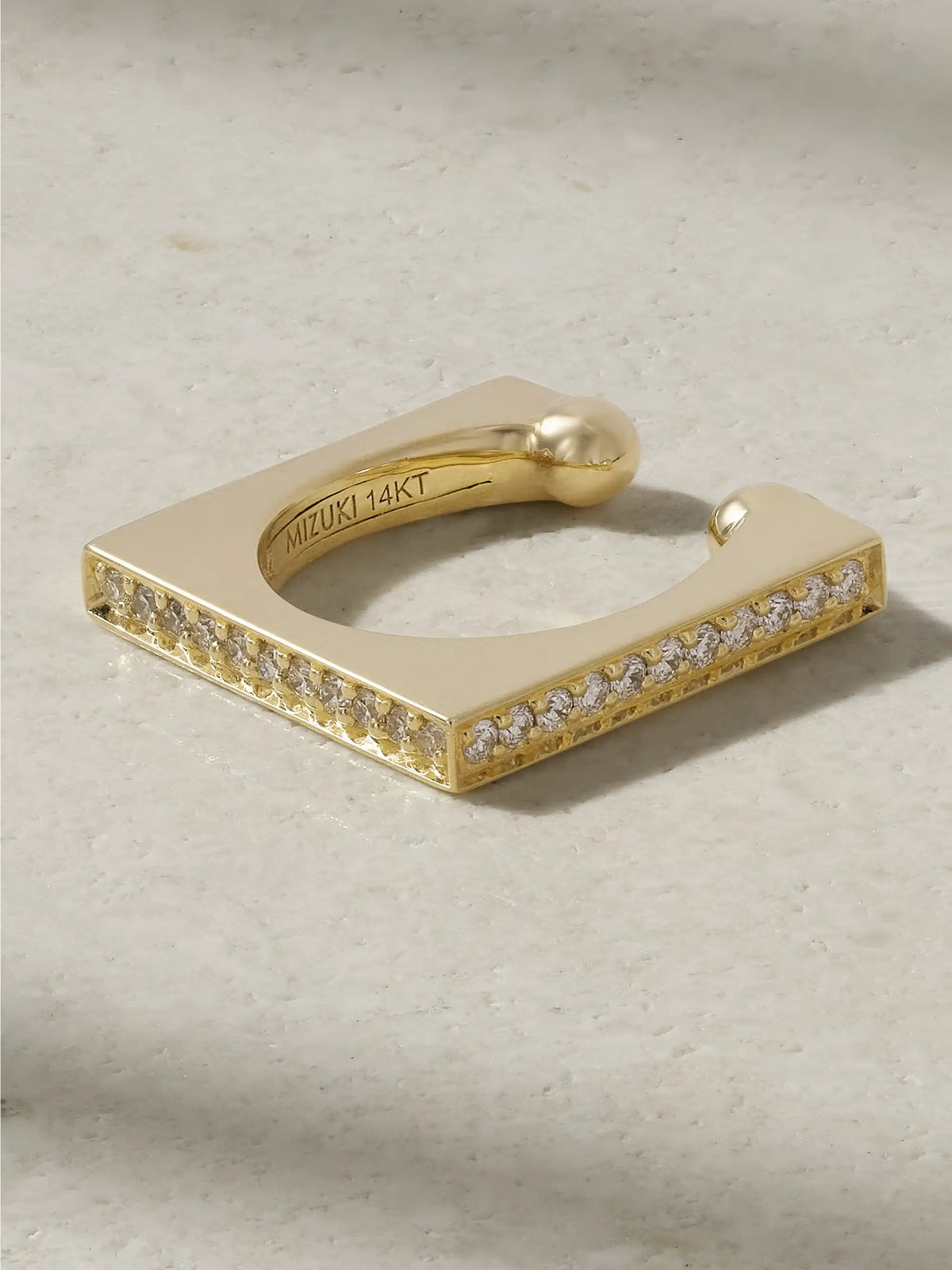 Mizuki 14-karat Gold Diamond Ear Cuff