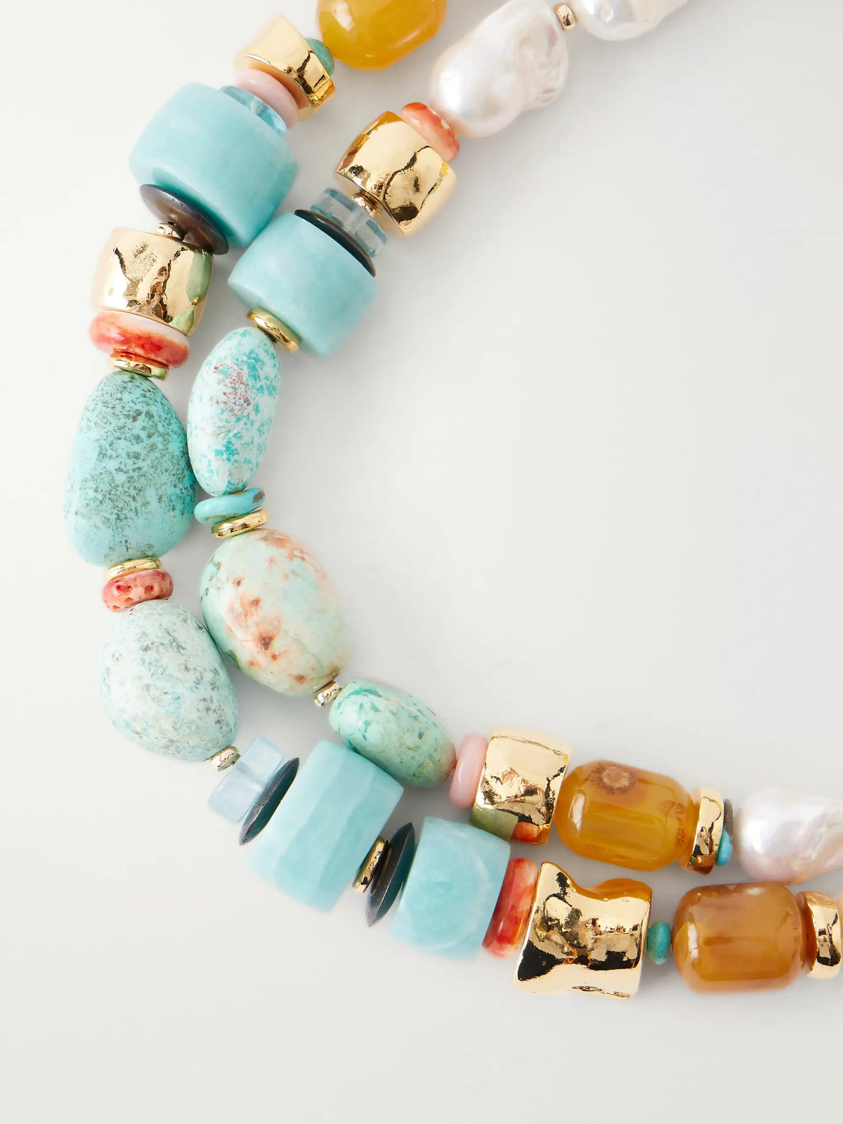 Ariel Gold-plated Multi-stone Necklace