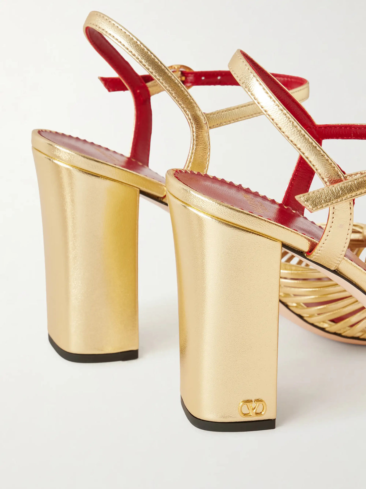 Annet 90 Knotted Metallic Leather Sandals
