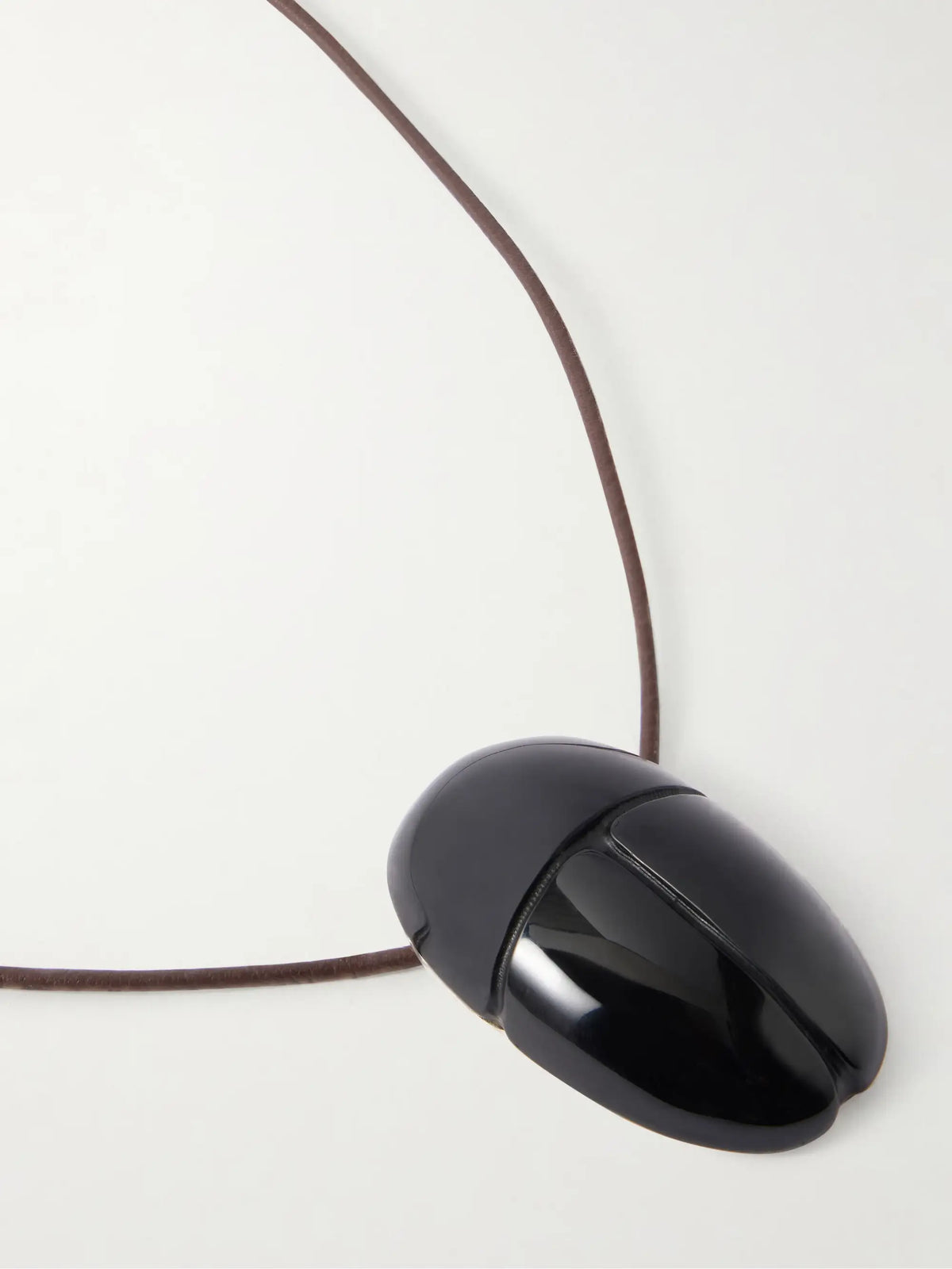 Scarab Silver Onyx Necklace