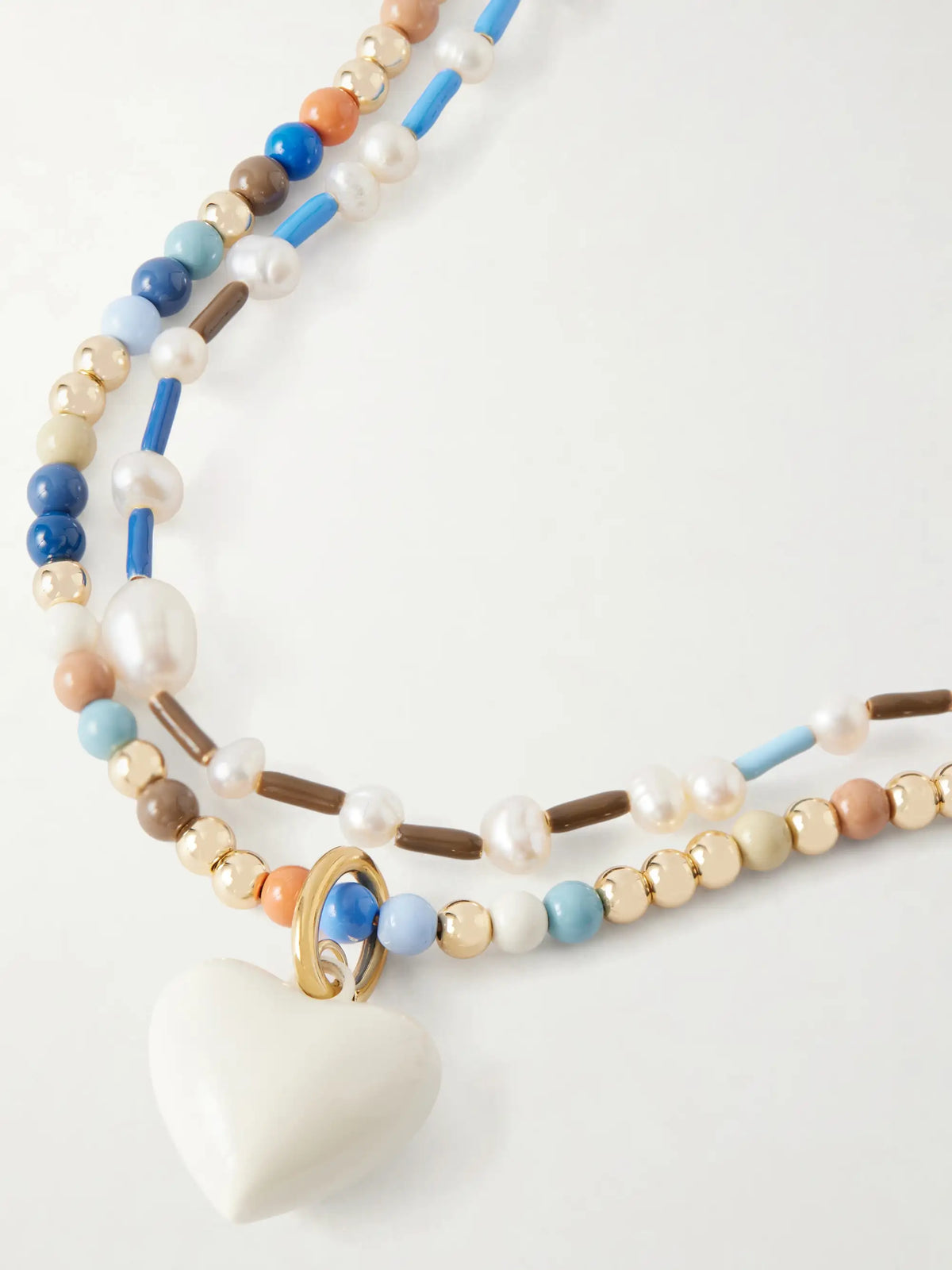 Happy Baby Gold-tone And Multi-stone Beaded Necklace