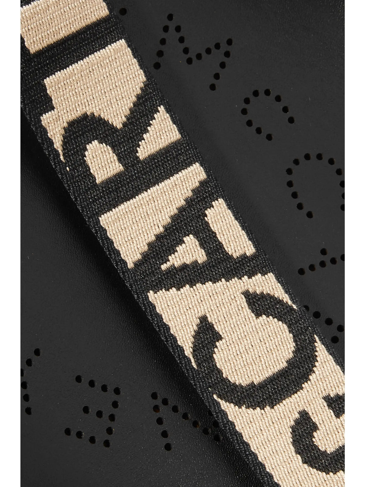 Perforated Vegetarian Leather Shoulder Bag