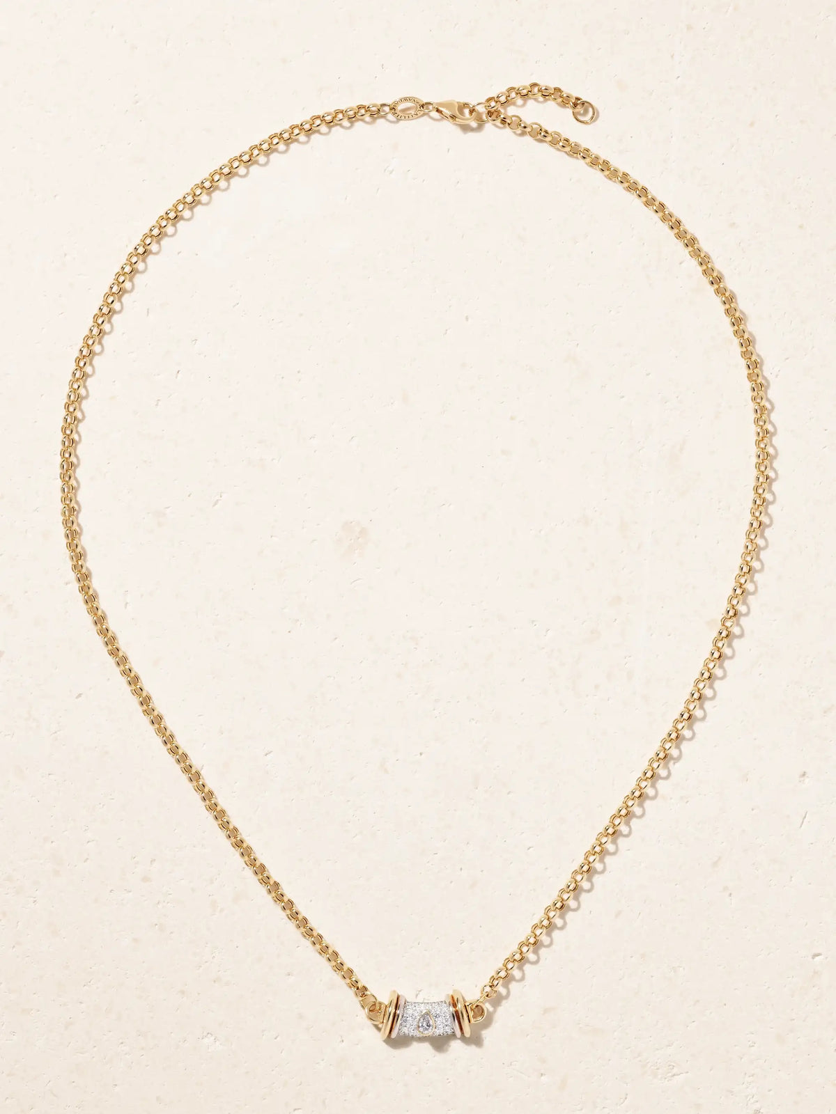 Warrior Princess Small 18-karat Gold Diamond Necklace