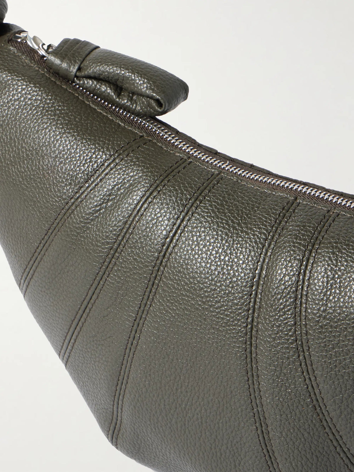Croissant Small Paneled Textured-leather Shoulder Bag