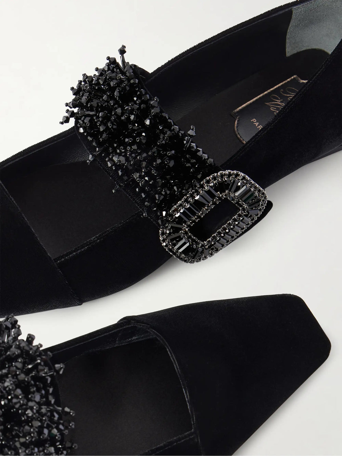 Belle Vivier 25 Embellished Velvet Mary Jane Pumps