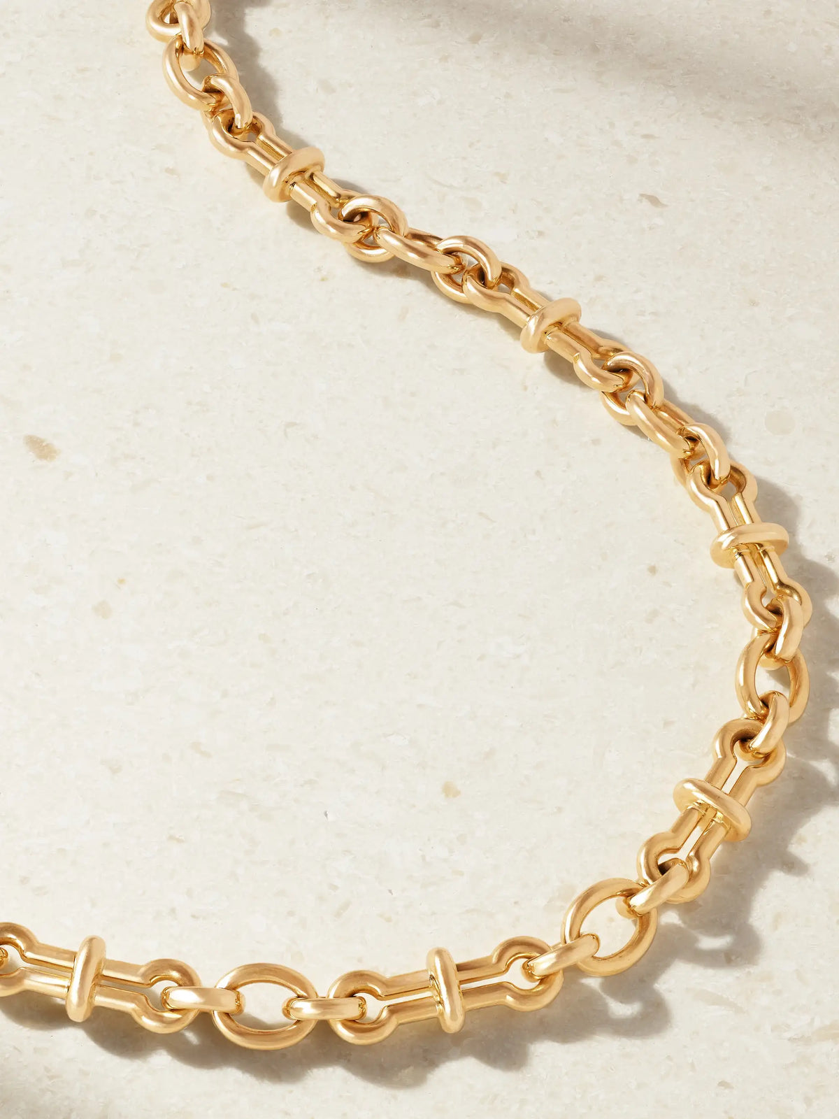 Barbell 18-karat Gold Chain Necklace