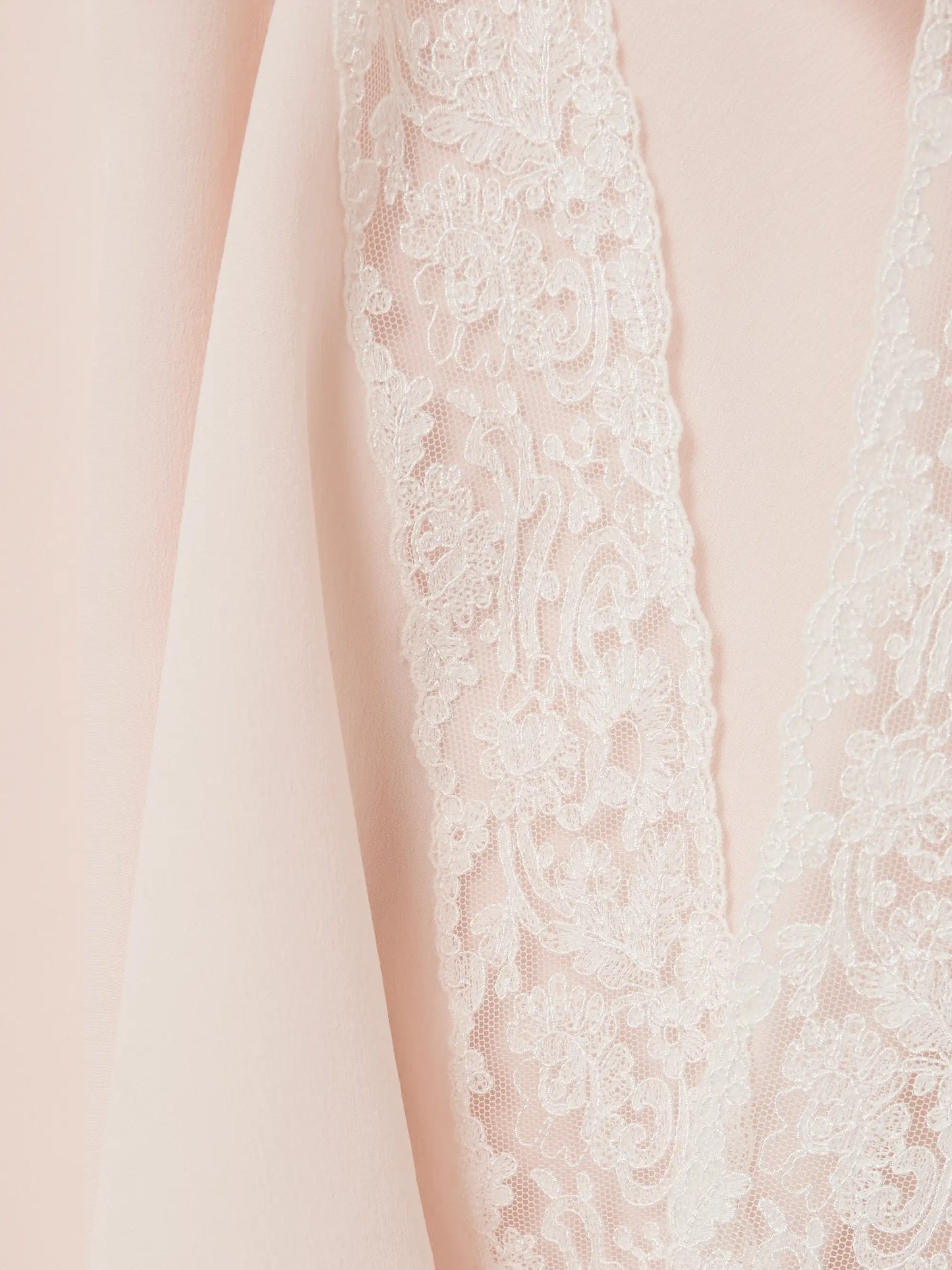 Lace-trimmed Silk Crepe De Chine Maxi Dress