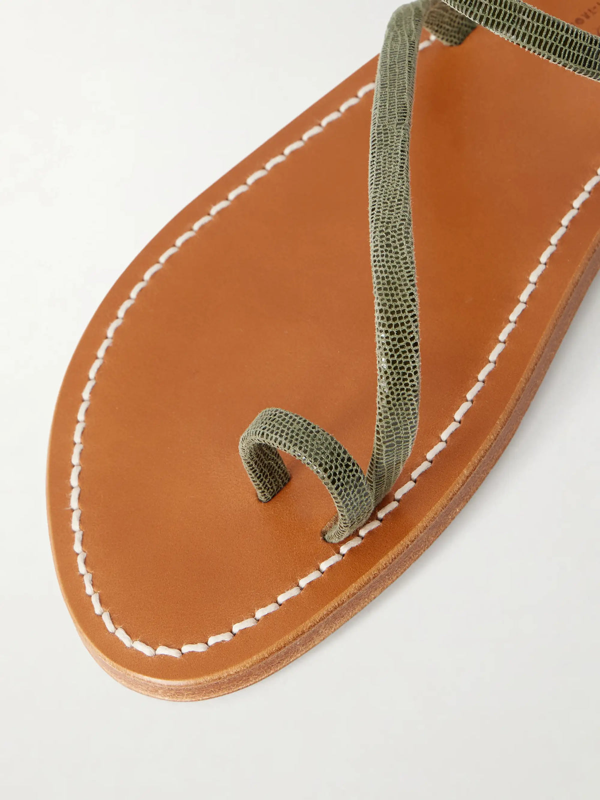 Actium Snake-effect Leather Sandals