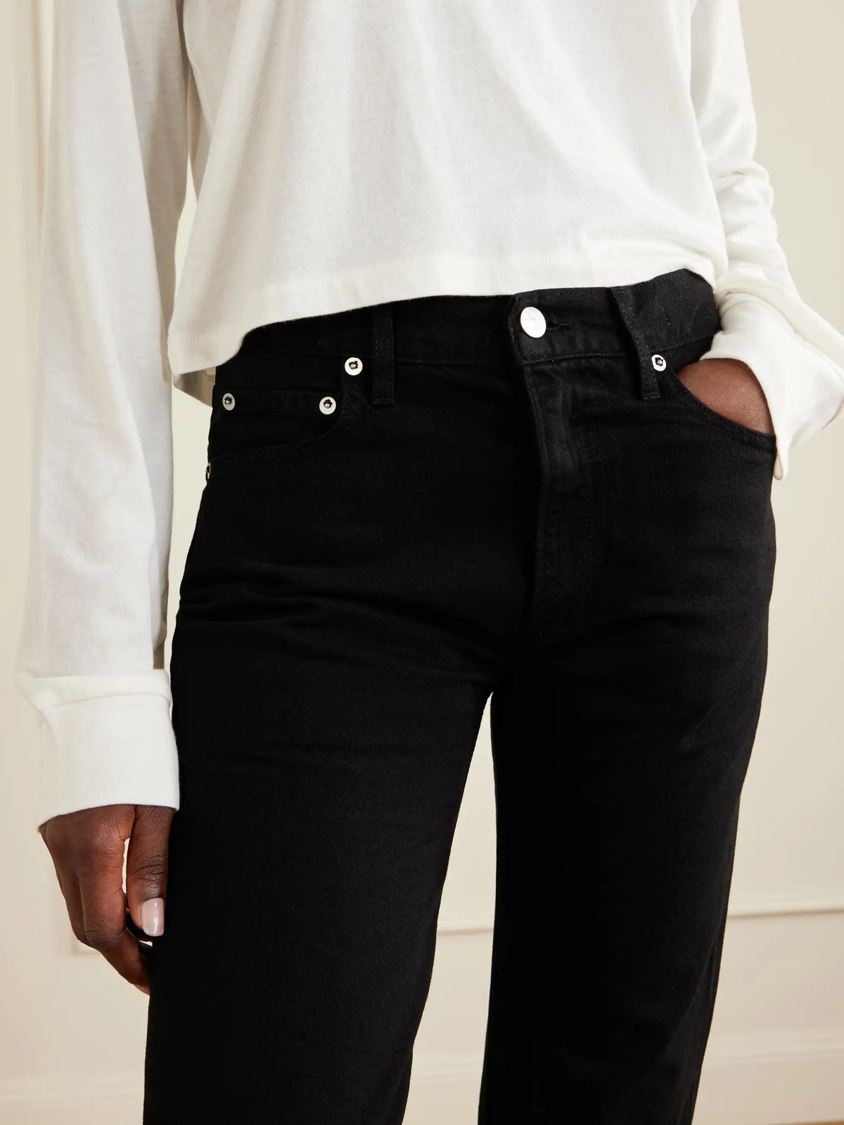ÉTERNE Chloe High-rise Straight-leg Jeans