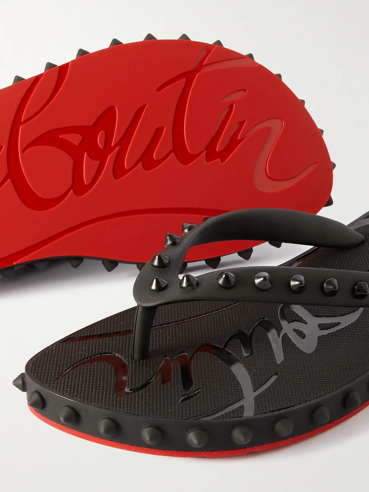 Super Loubi Studded Rubber Flip Flops