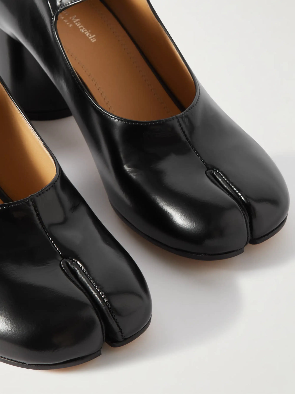 Tabi Split-toe Glossed-leather Mary Jane Pumps