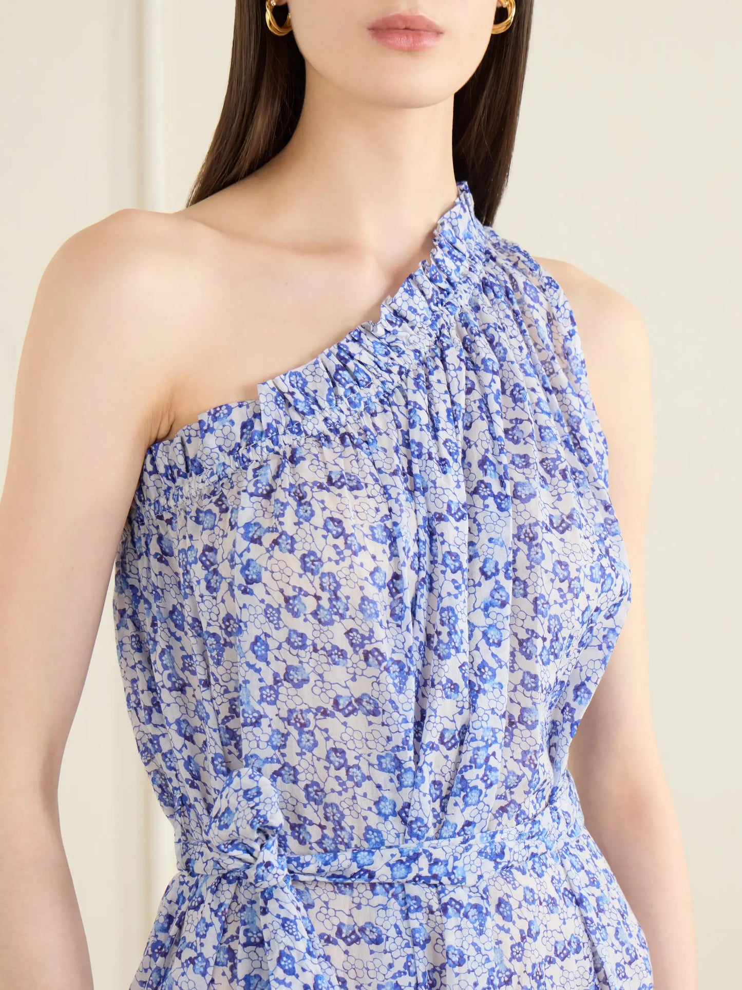 Estella Floral-print Organic Cotton Mini Dress