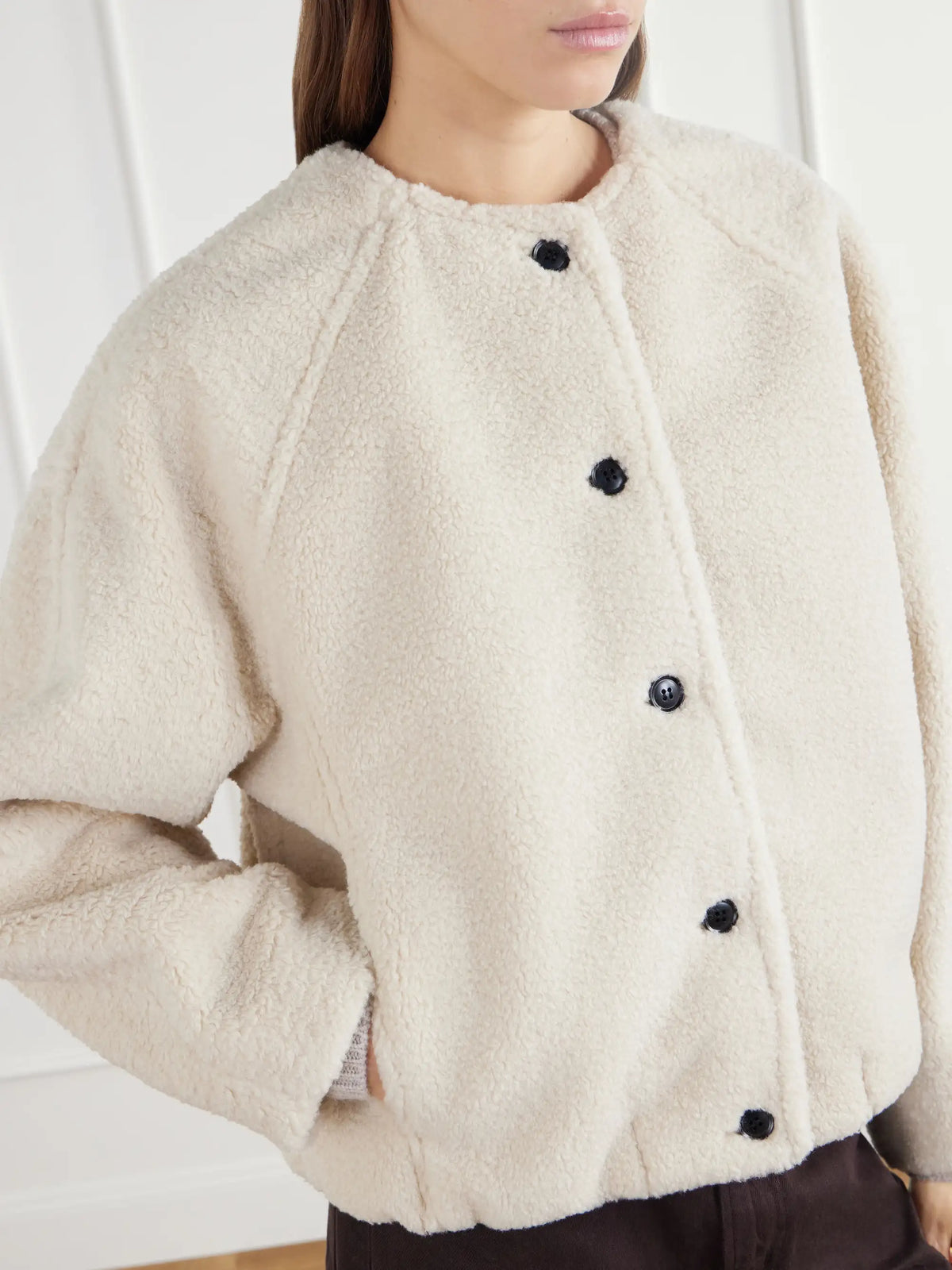Citizens of Humanity Cropped Plush Bomber Jacket